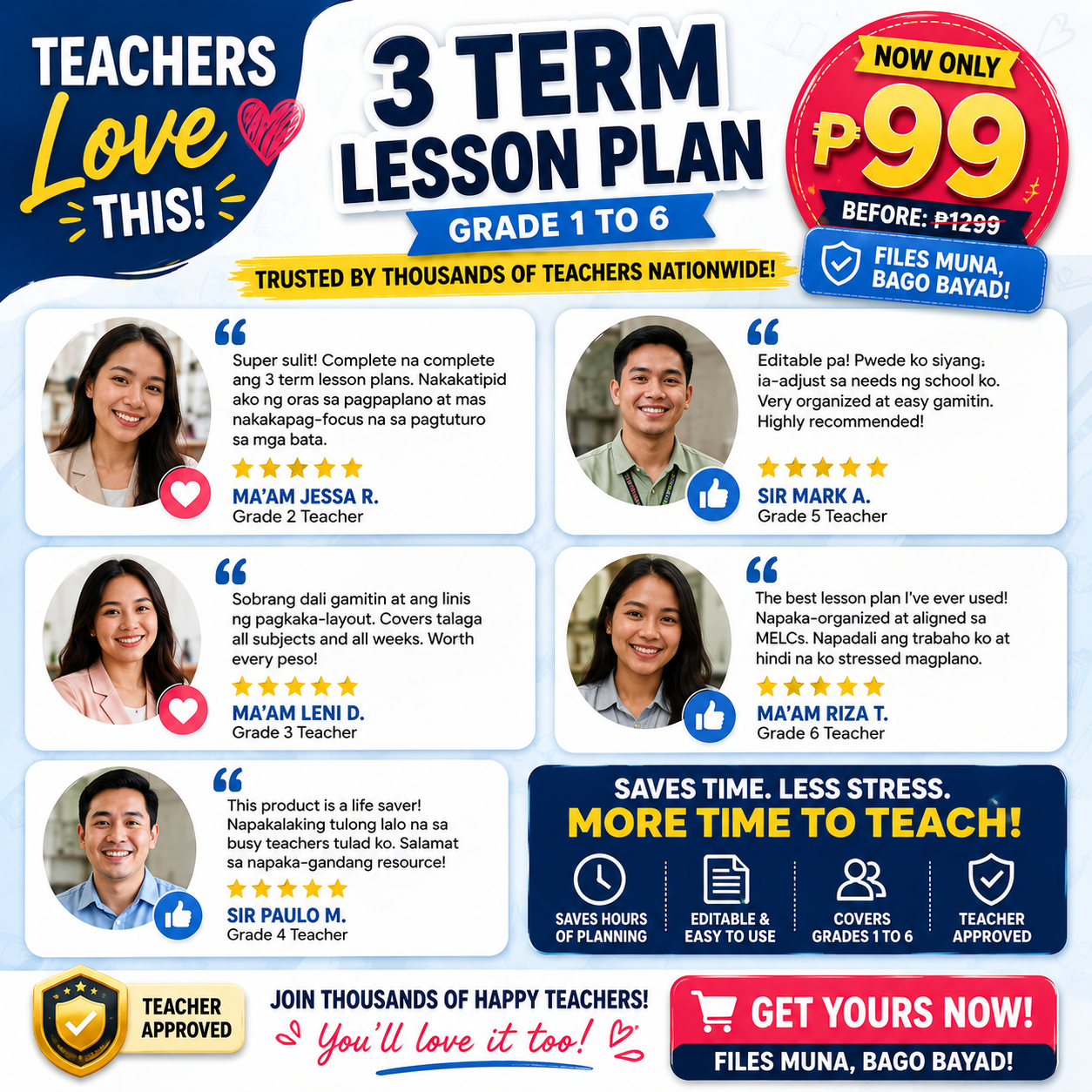 3 Term Lesson Plan Facebook ad: TEACHERS LOVE THIS LESSON PLAN!