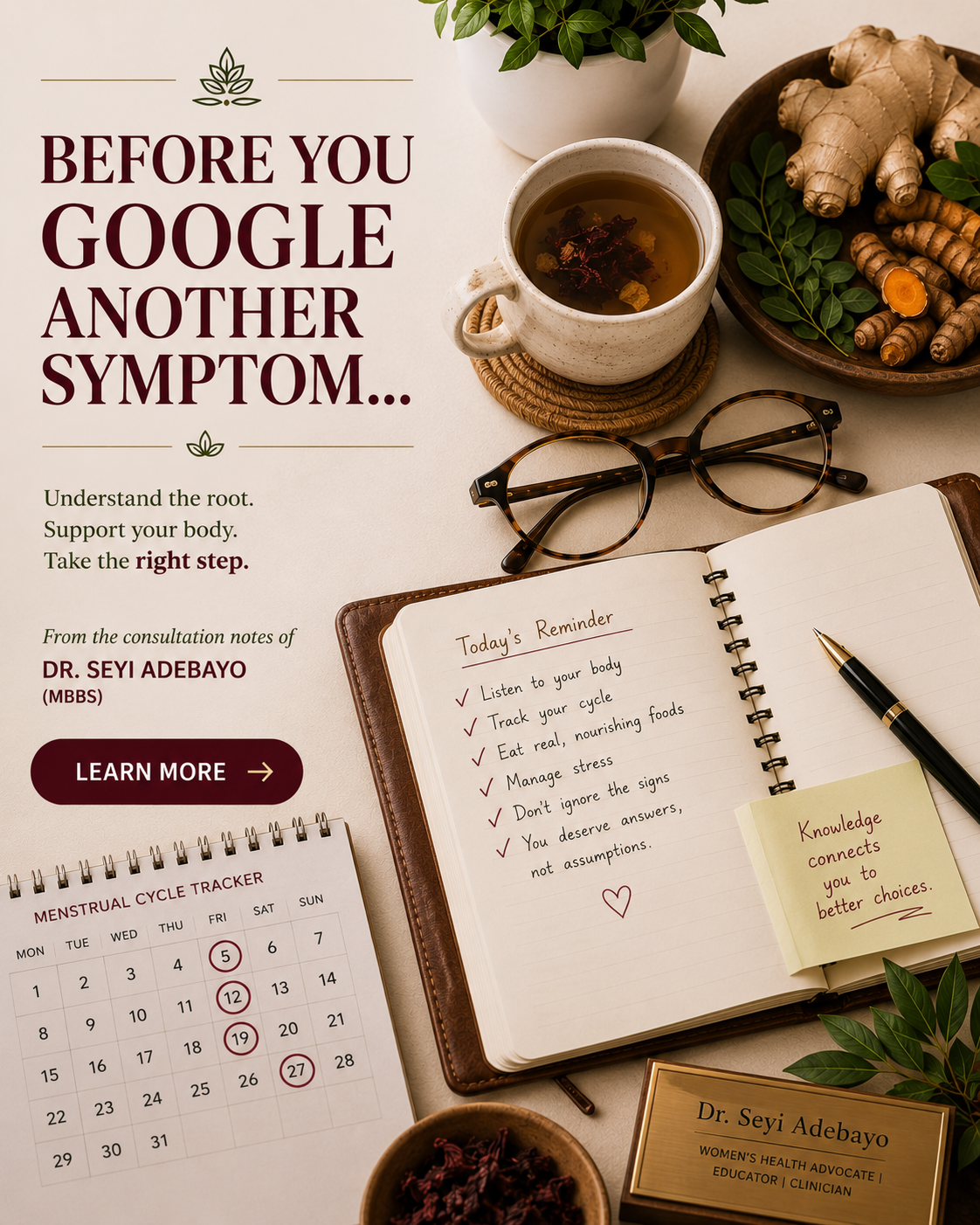 Dr Seyi_Wellness Facebook ad: Take Control Of Your Cycle