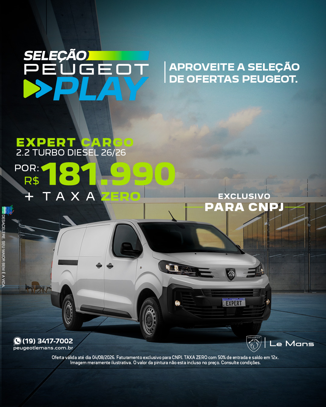 Le Mans Stefanini Facebook ad: Peugeot Expert Cargo 26/26 na Peugeot Le Mans