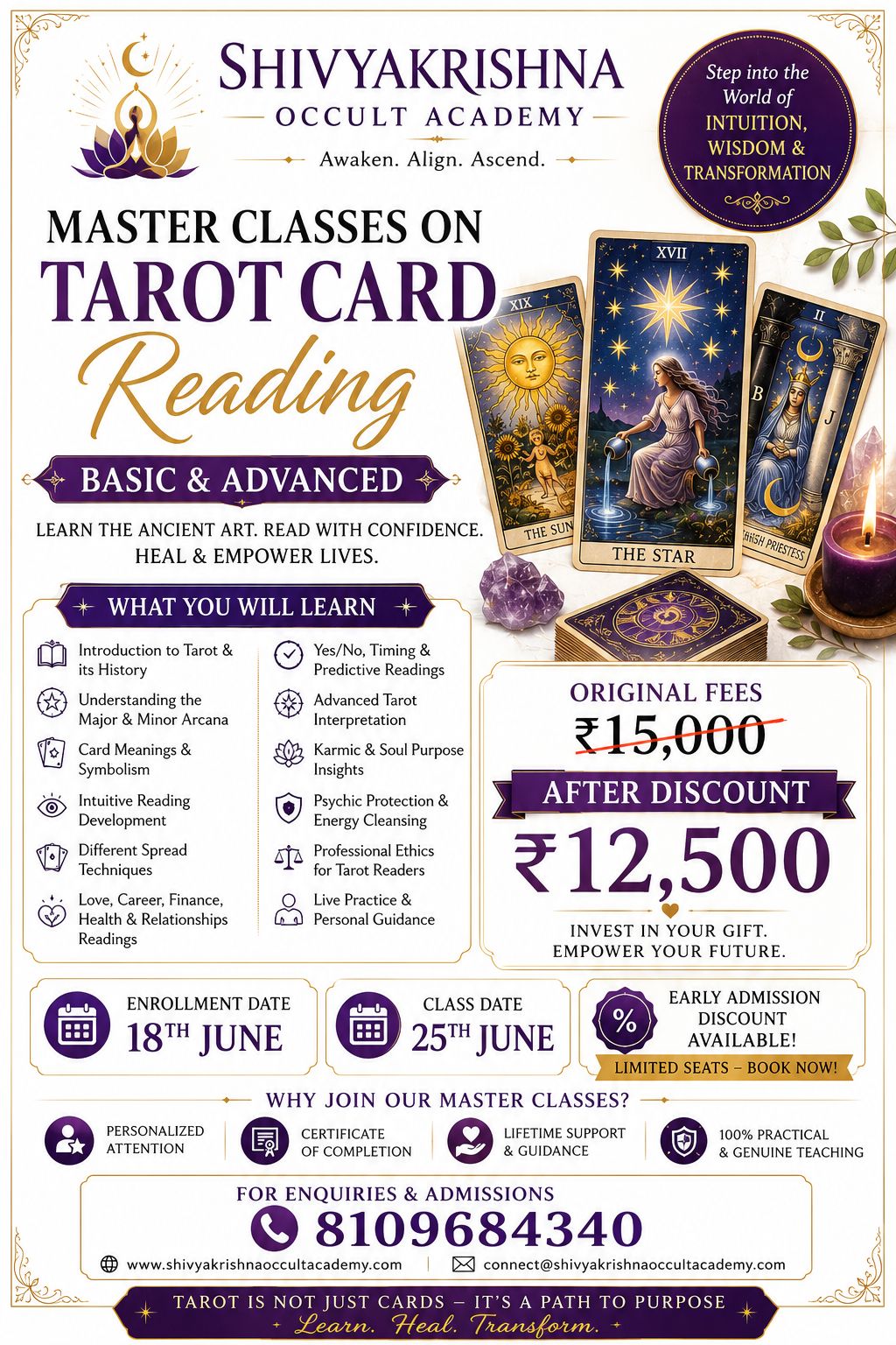 Divya Tarot Reader & Healer Facebook ad: MASTER CLASSES ON TAROT CARD READING, BASIC &…