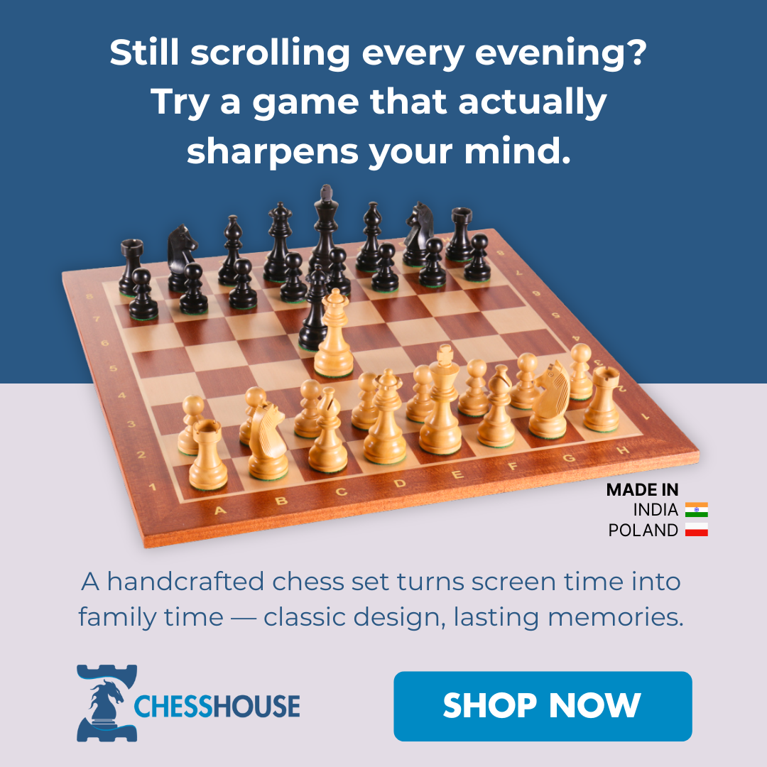 Chess House Facebook ad: The Championship Chess Set Combo