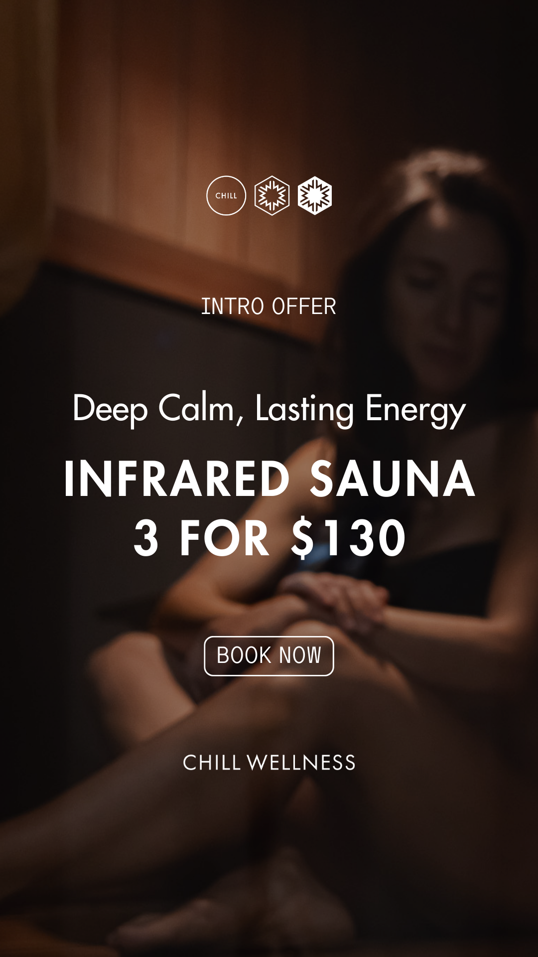 Chill Wellness Facebook ad: Long days? Busy weeks?