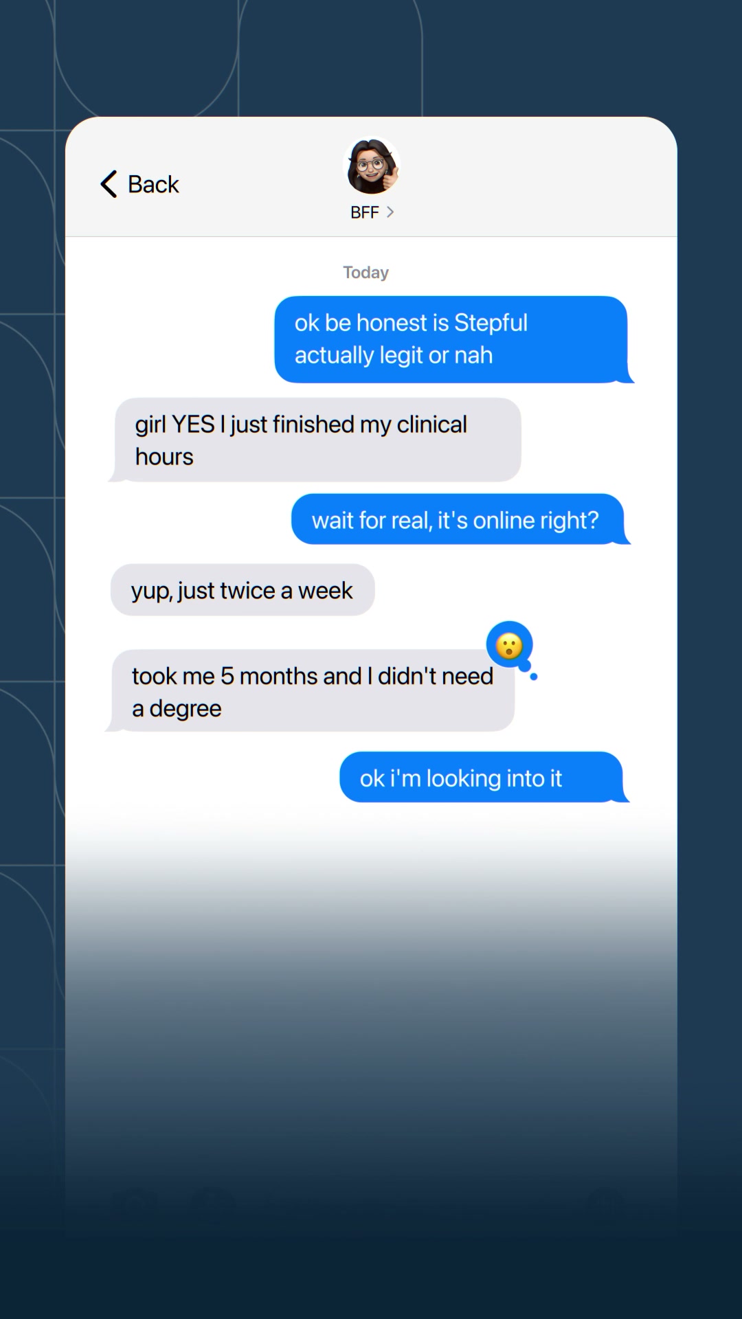 Stepful Facebook ad: Stand out from book-only pre-meds