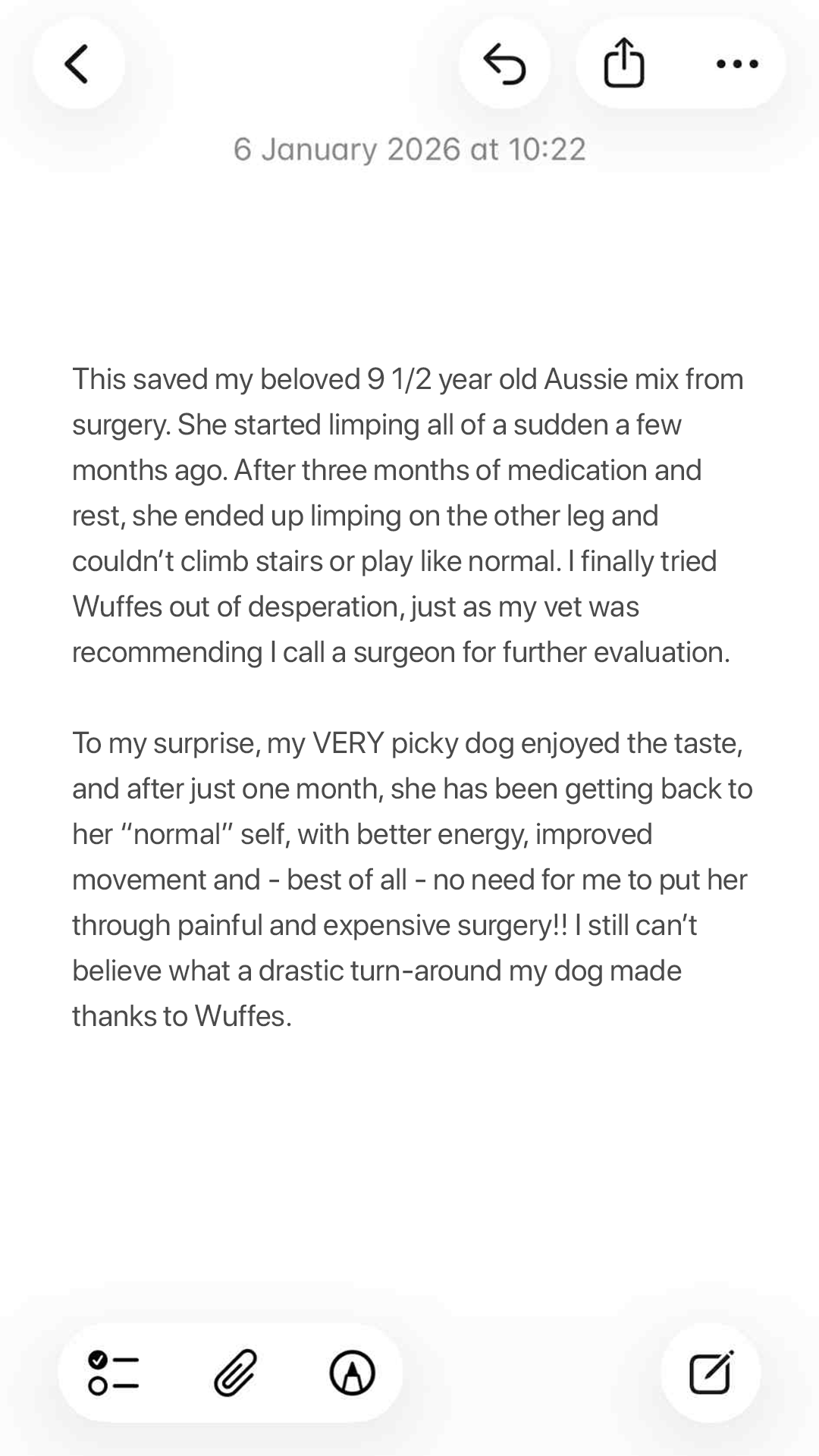 Wuffes Facebook ad