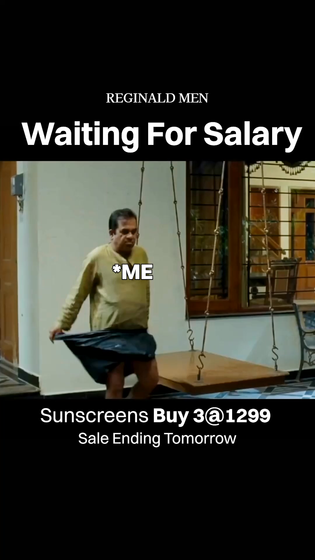 Reginald Men Skincare Facebook ad: 3 Sunscreens @ ₹1299 Only