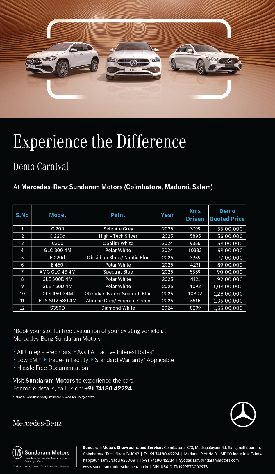 Mercedes-Benz Sundaram Motors Coimbatore Facebook ad from Jun 2, 2026