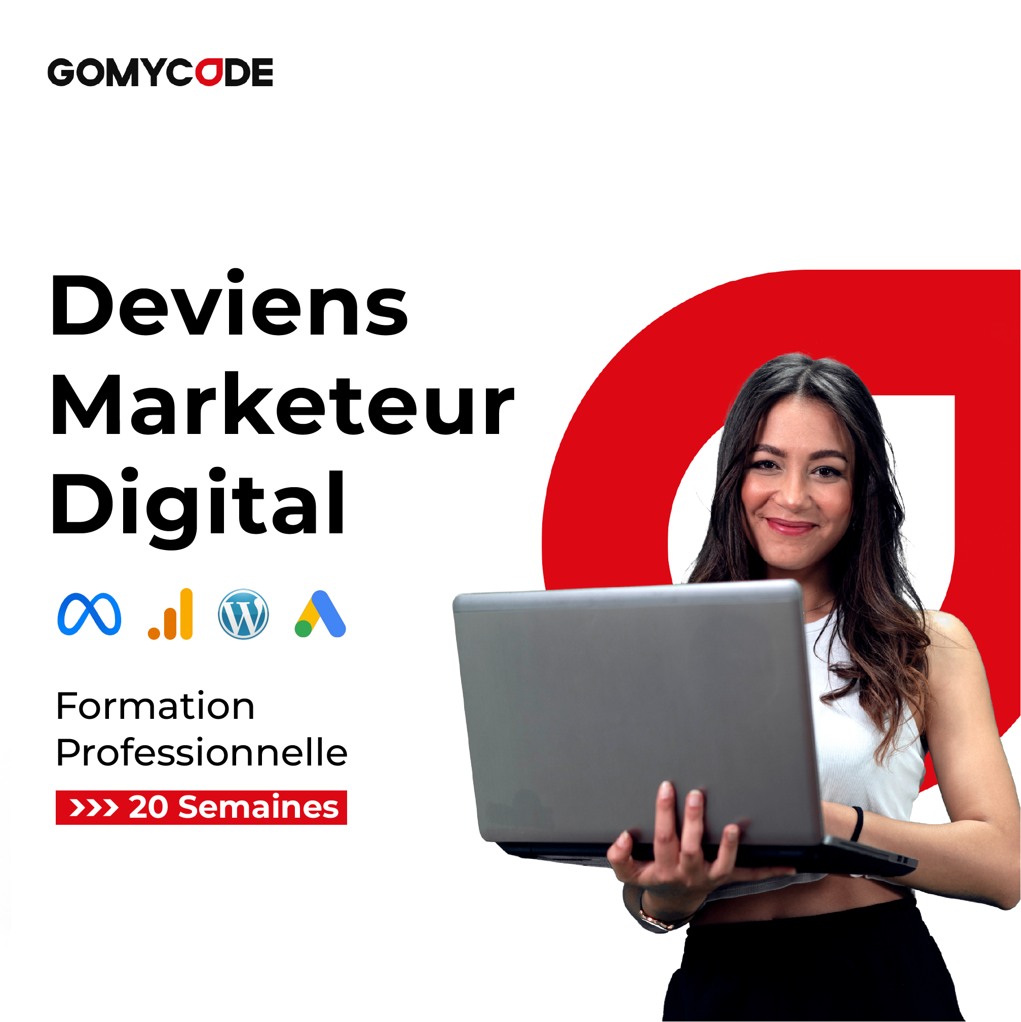 gomycode Facebook ad: Rejoins notre Bootcamp en Marketing Digital et transforme…