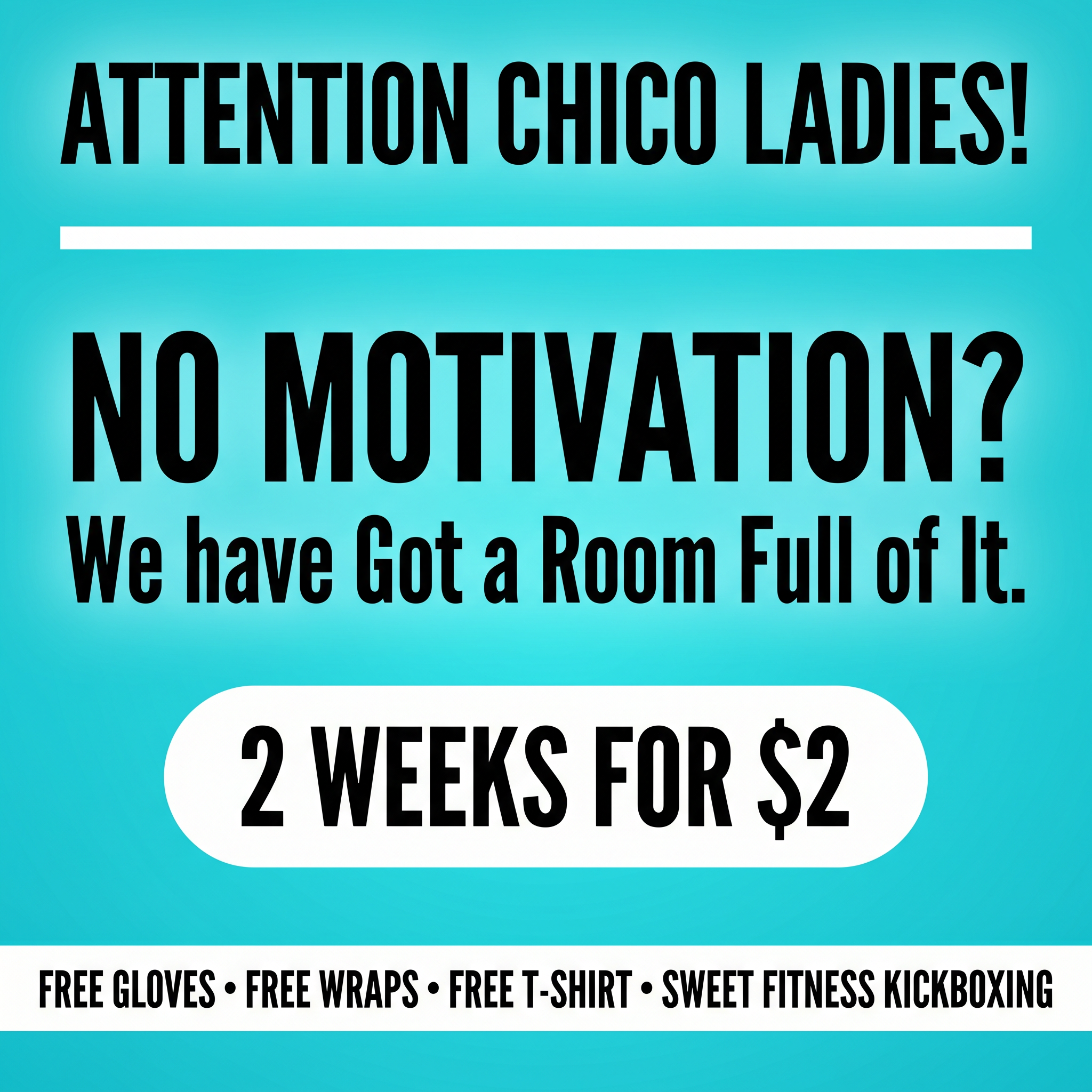 Sweet Fitness Kickboxing - Chico Facebook ad: Join Chico’s BEST Kickboxing Studio