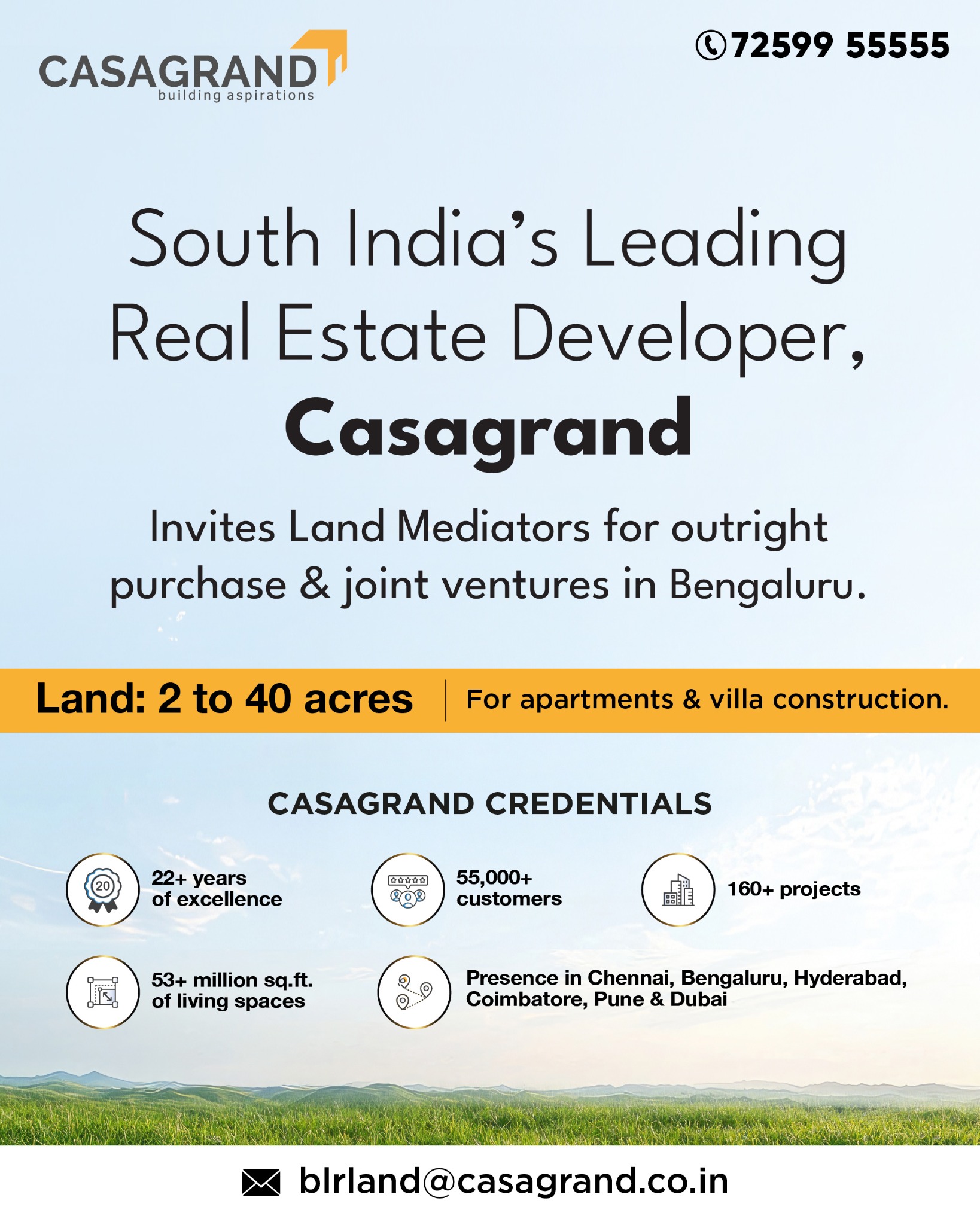 Land Acquisition - Bengaluru Facebook ad