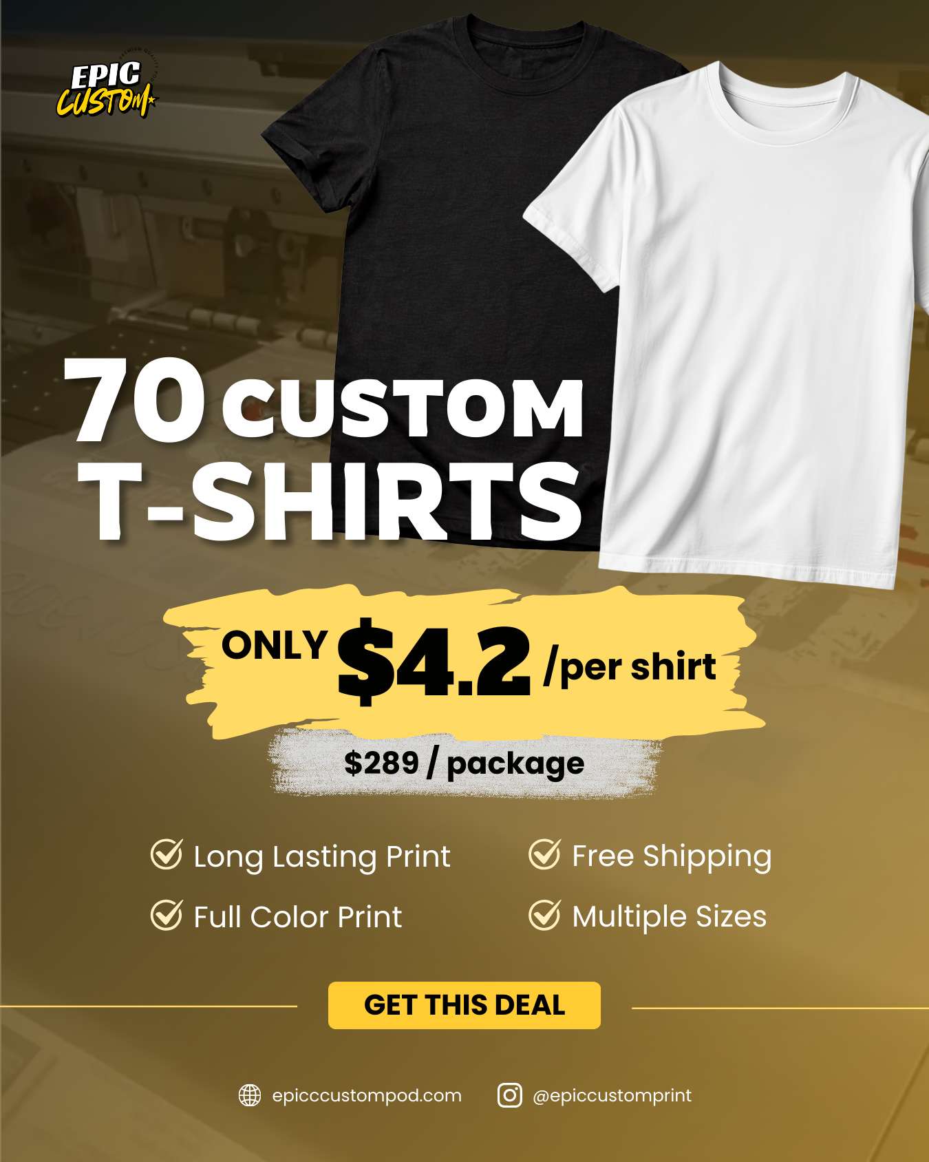 Epic Custom POD Facebook ad