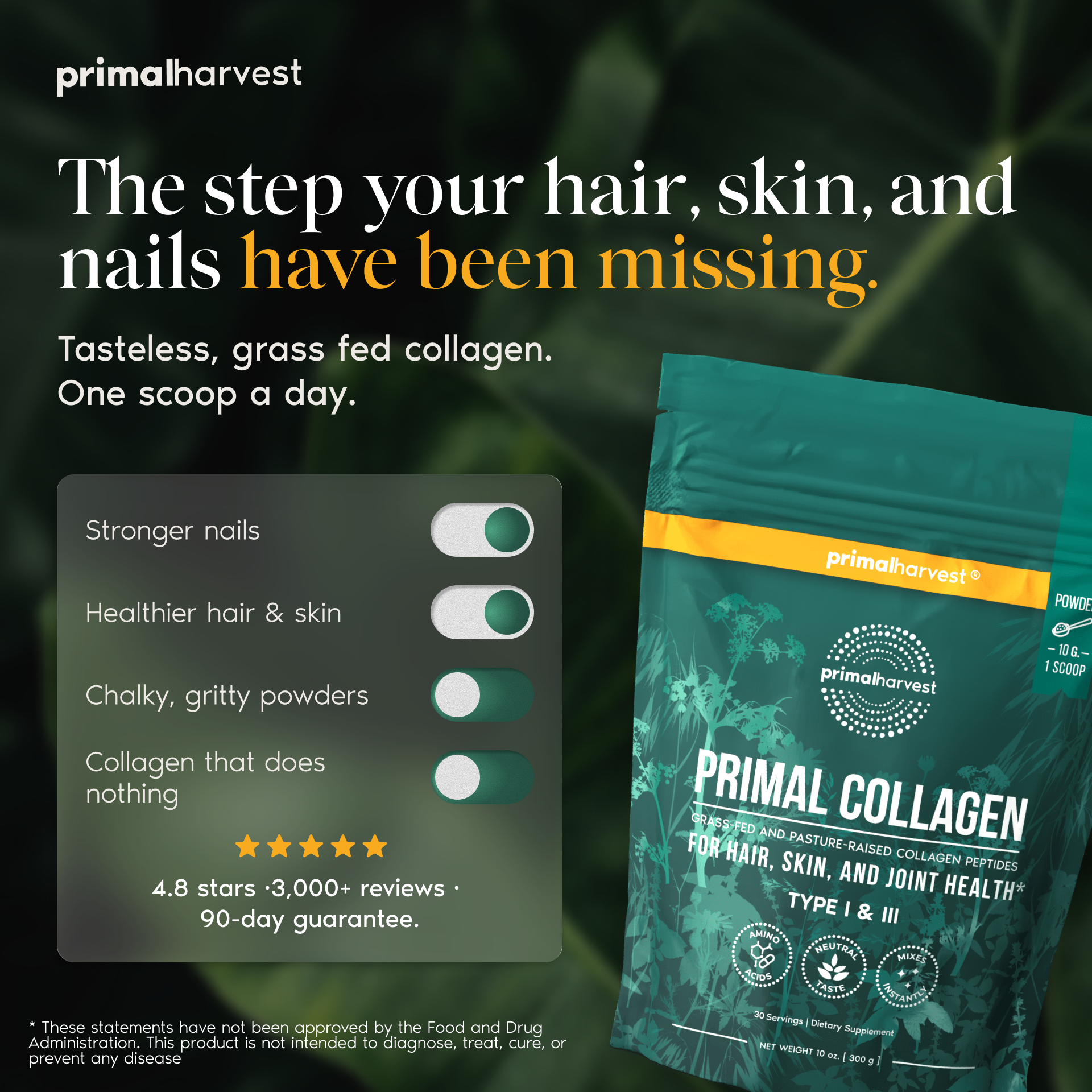 Primal Harvest Facebook ad: Your Skin Is Aging. Fight Back.