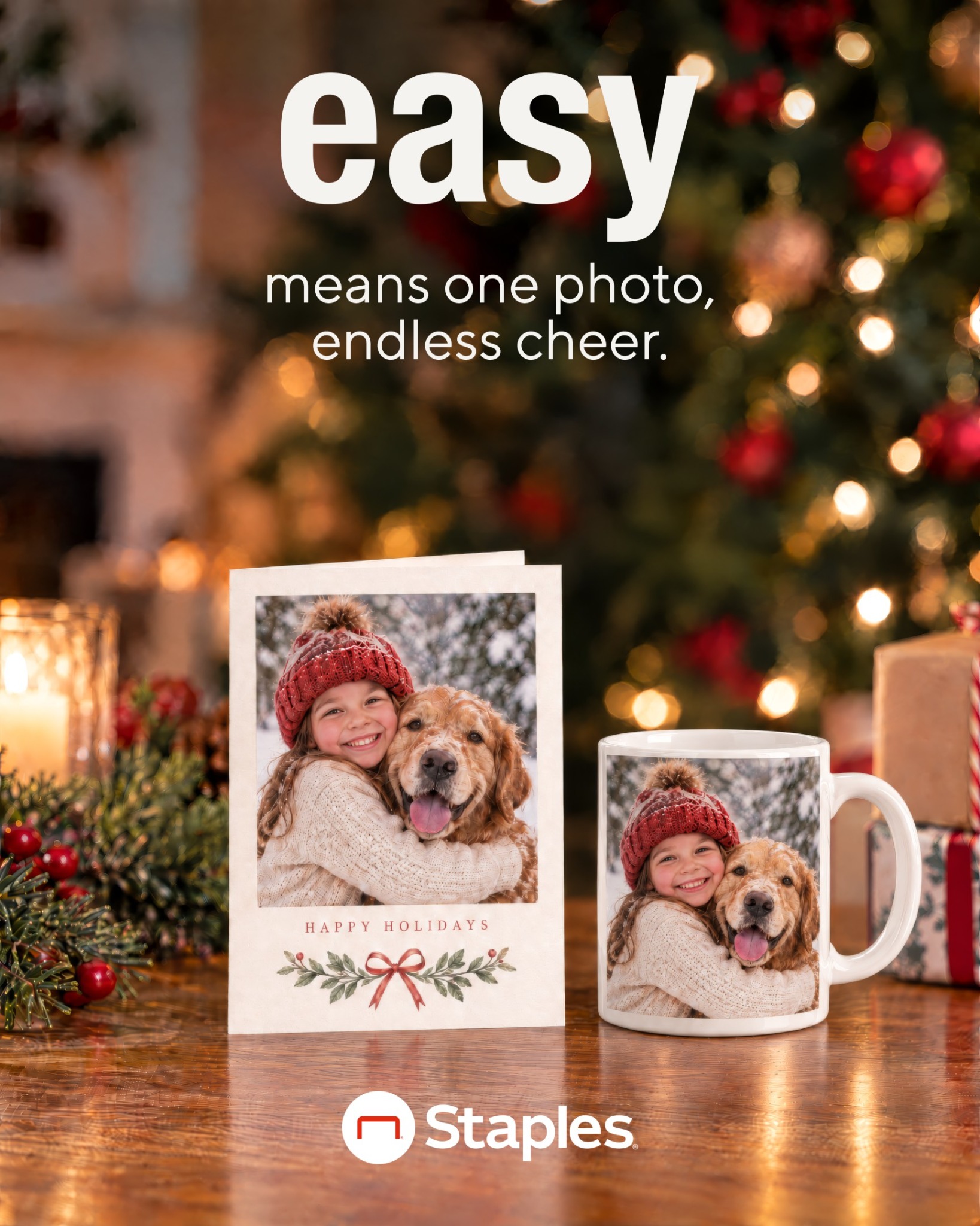 Staples Facebook ad: Print the season.