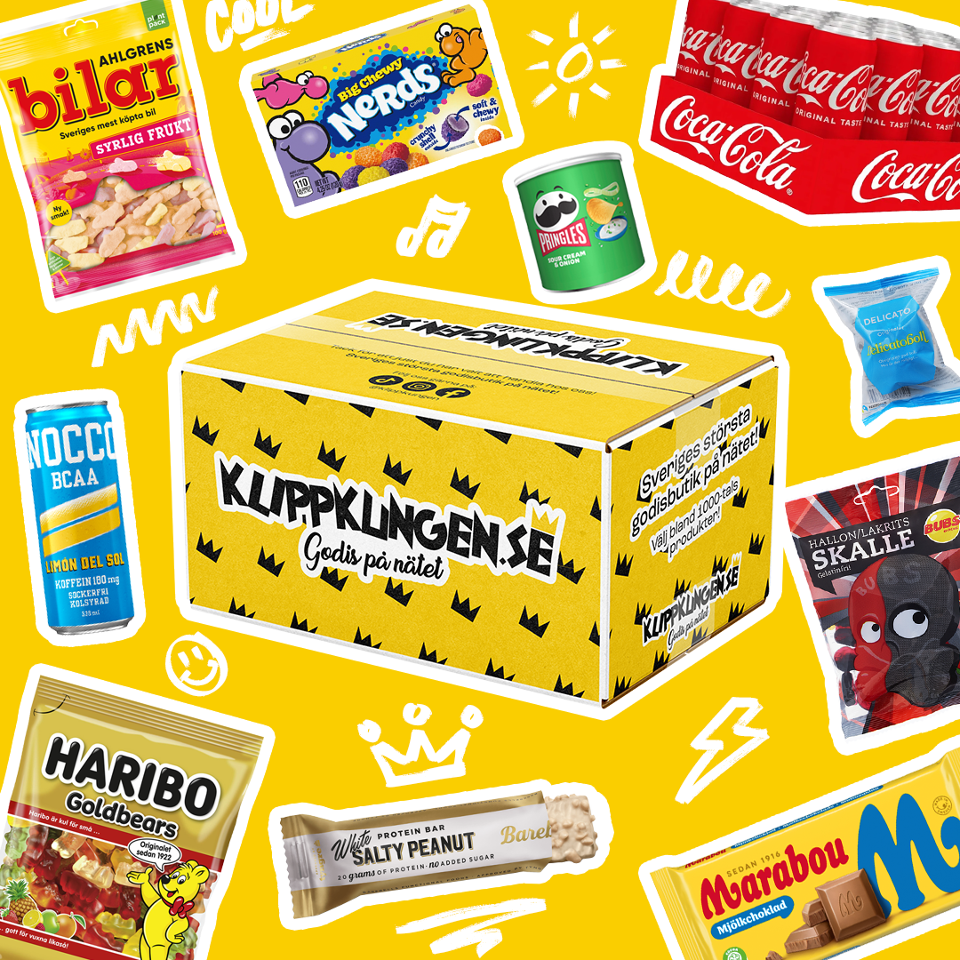 Klippkungen Facebook ad: Klippkungen.se - köp ditt godis på nätet. Smidigt och enkelt