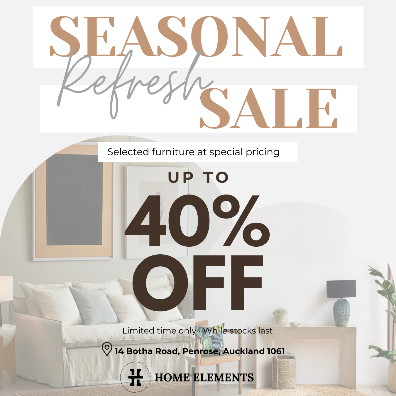 Home Elements Furniture Facebook ad
