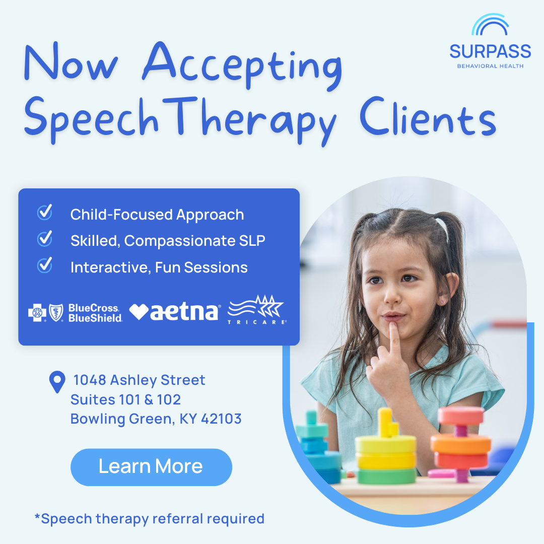 Surpass Behavioral Health Facebook ad: Enroll in Speech Therapy