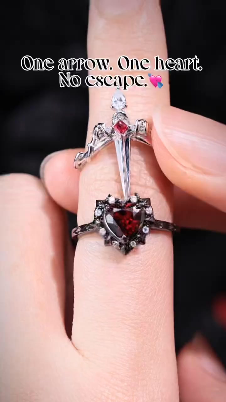 Rablaisie cool Facebook ad: Sword Heart Ring, Where Gothic Edge Meets Romantic…