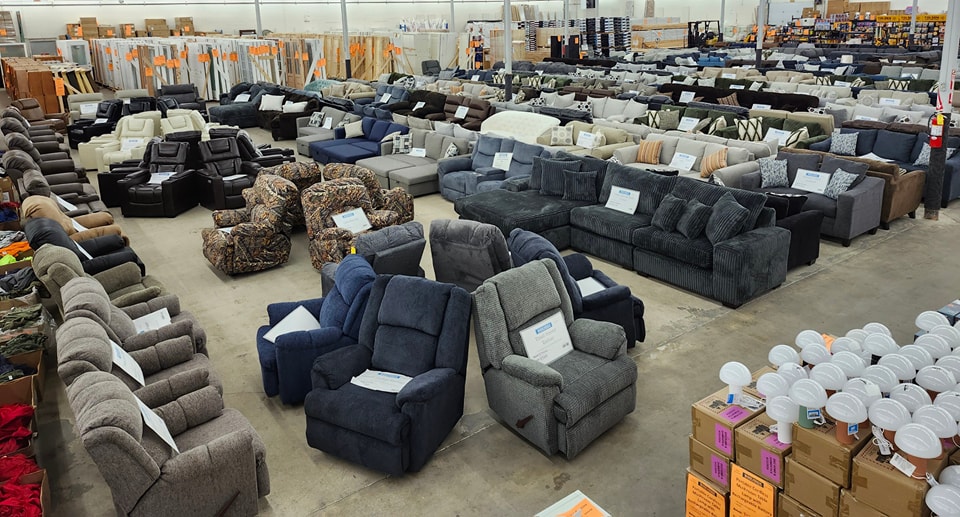Ottawa Warehouse Bargains Facebook ad: MASSIVE DISCOUNTS TO THE PUBLIC!