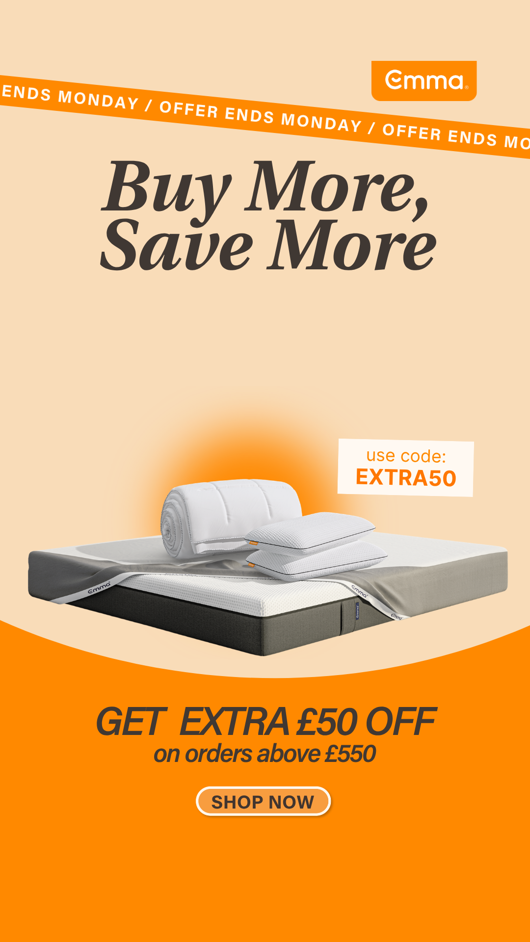 Emma Sleep UK Facebook ad