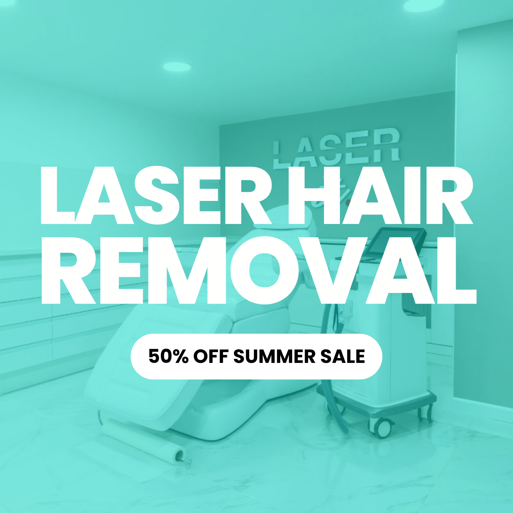 Laser it Facebook ad: Claim 50% Off Laser