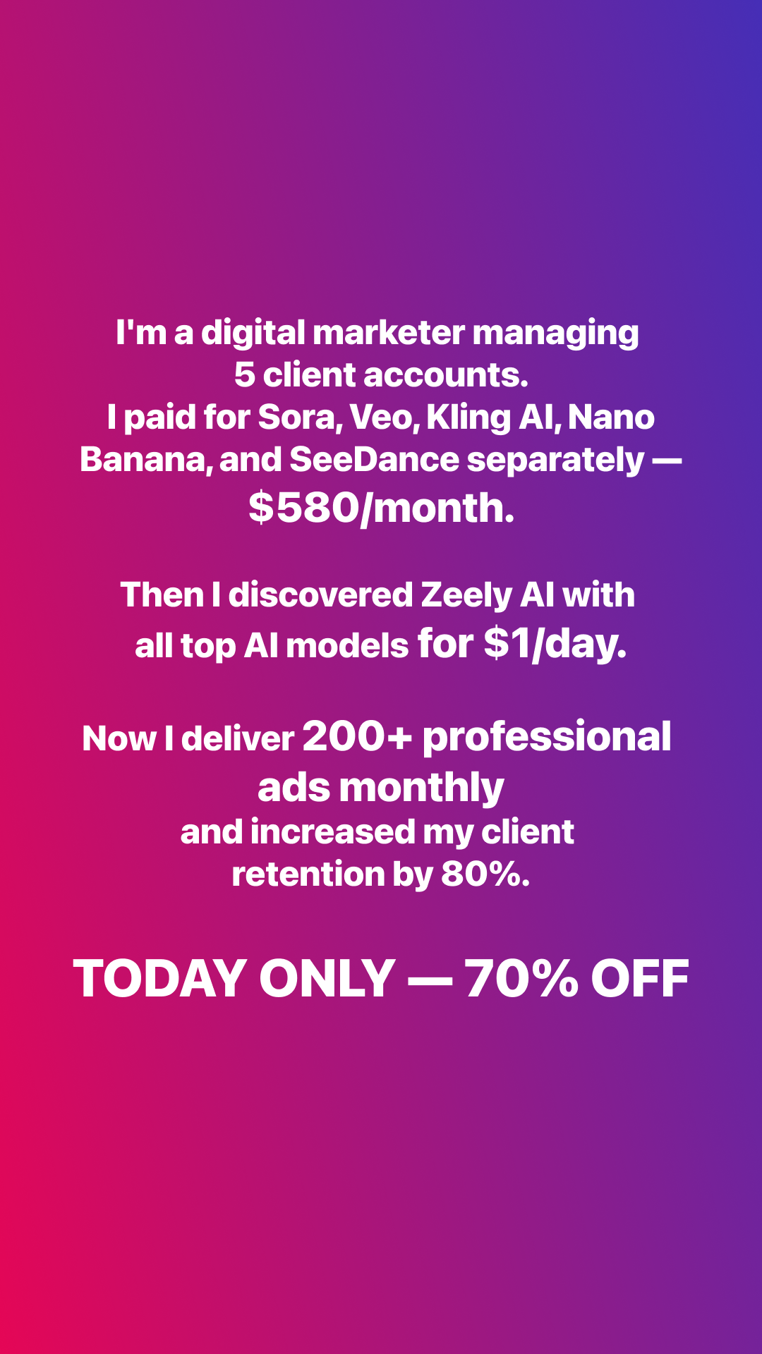 Zeely Facebook ad