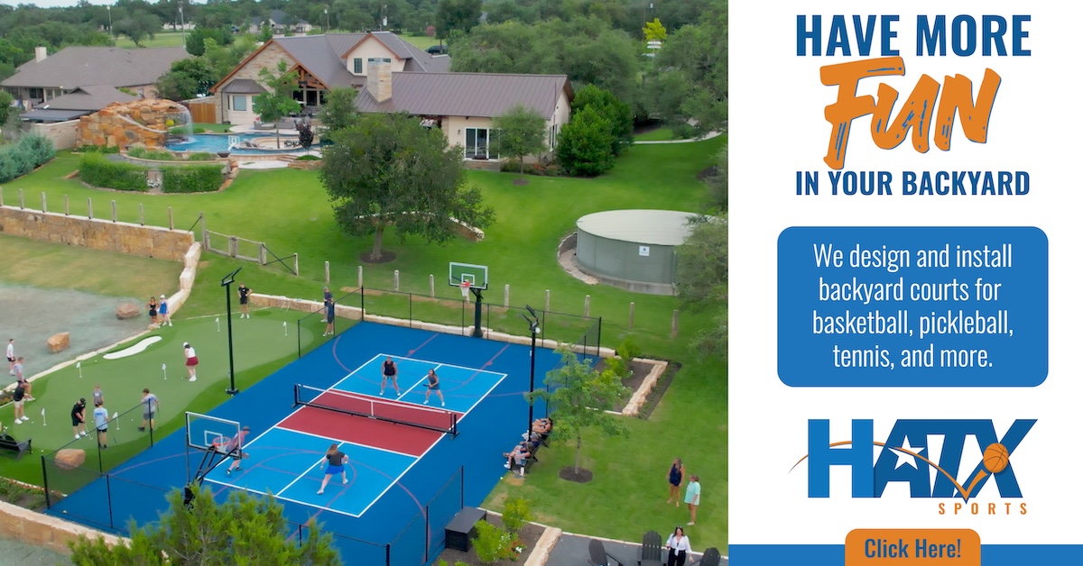 HATXsports Facebook ad: Have More Fun in Your Backyard with a New Court from HATX…