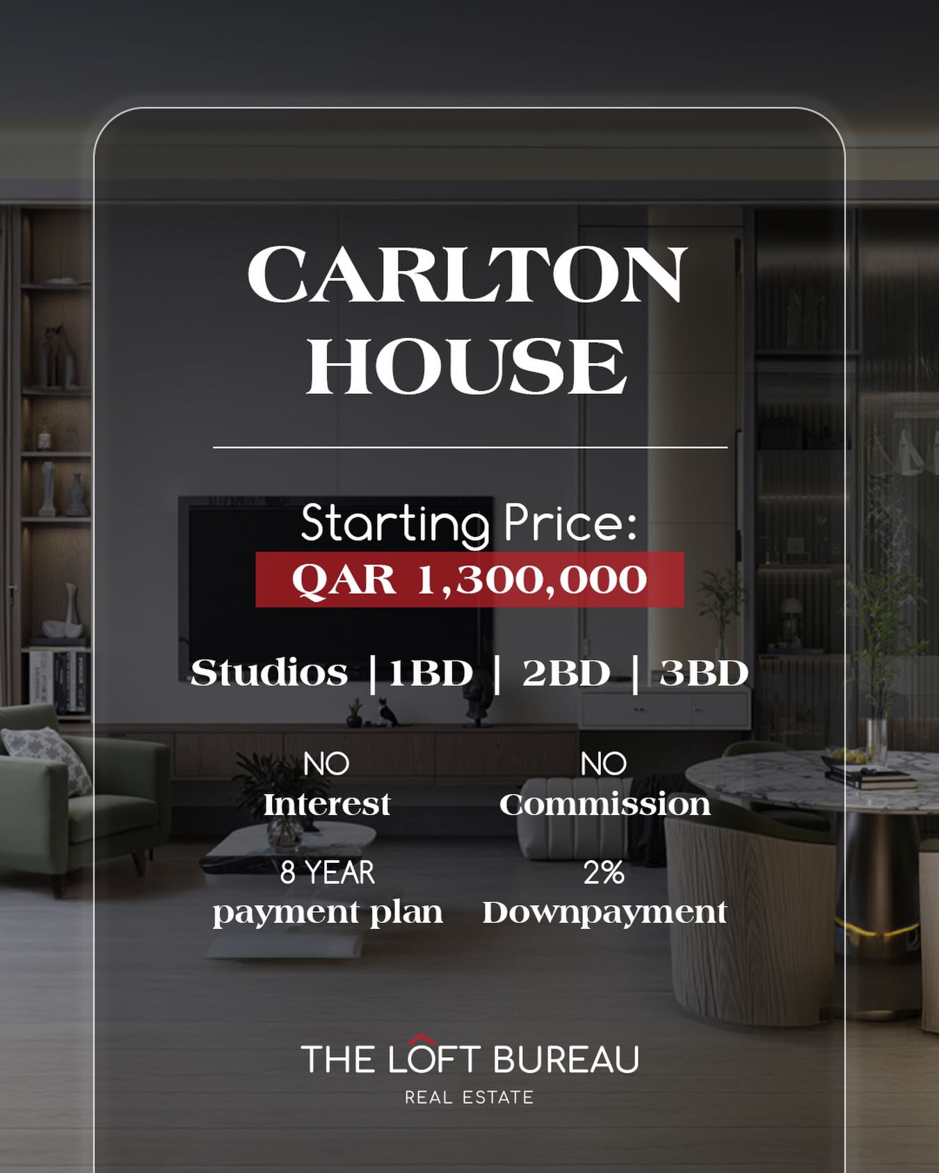 The Loft Bureau Real Estate Facebook ad: Elevate your lifestyle at Carlton House.