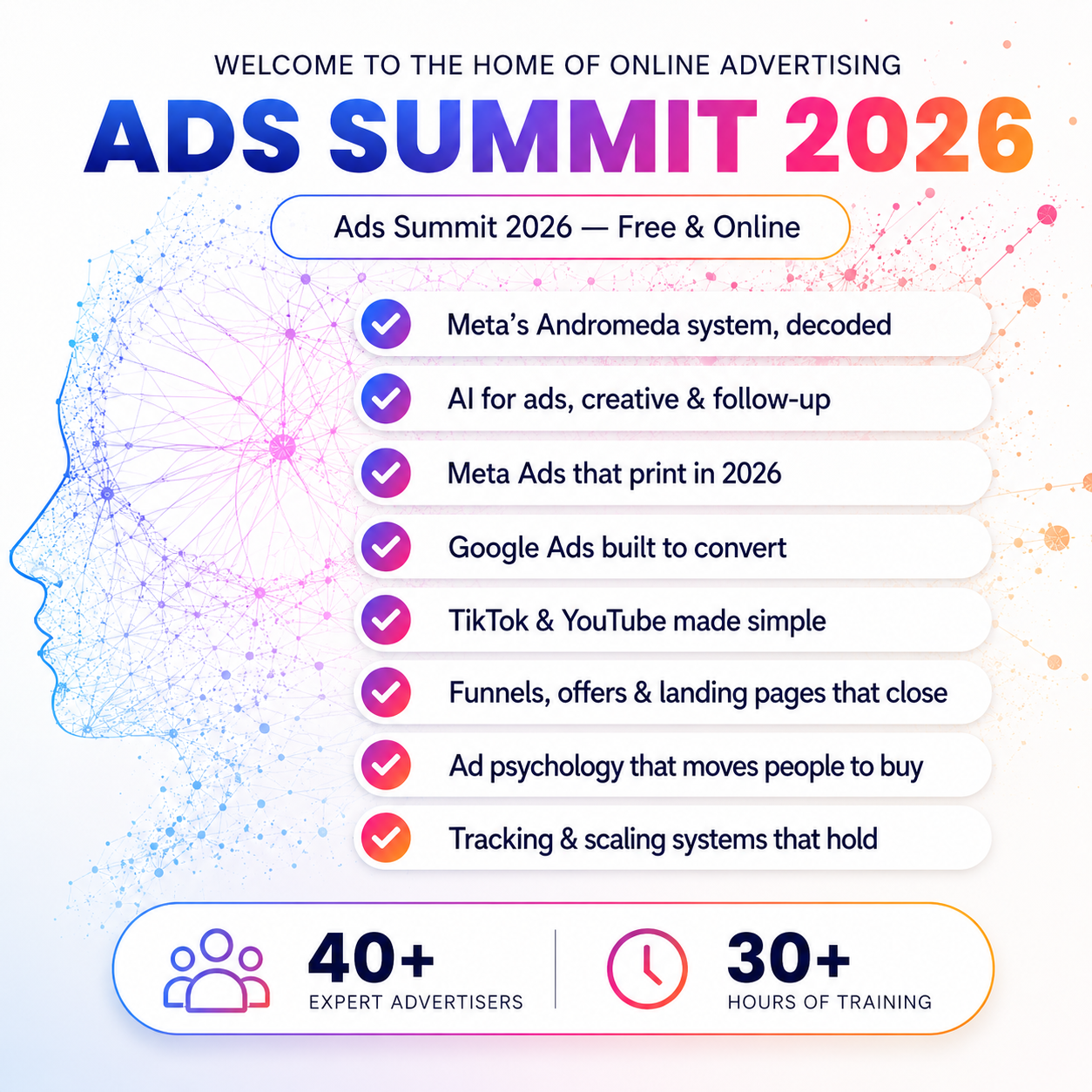 The Social Tap - Marketing agency Facebook ad: Ads Summit 2026 - Free & Online