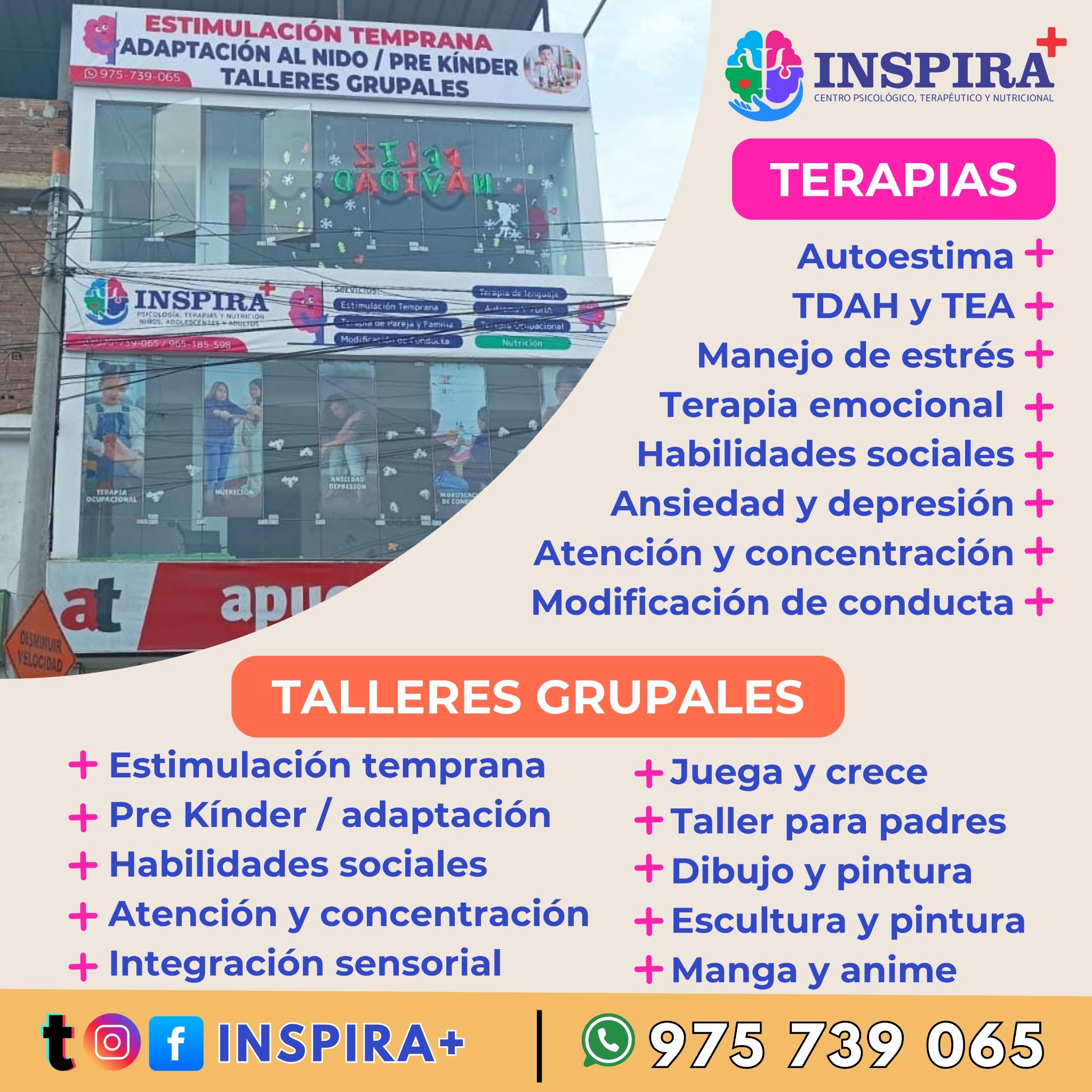 Inspira Facebook ad: TERAPIAS Y TALLERES, INSPIRA+