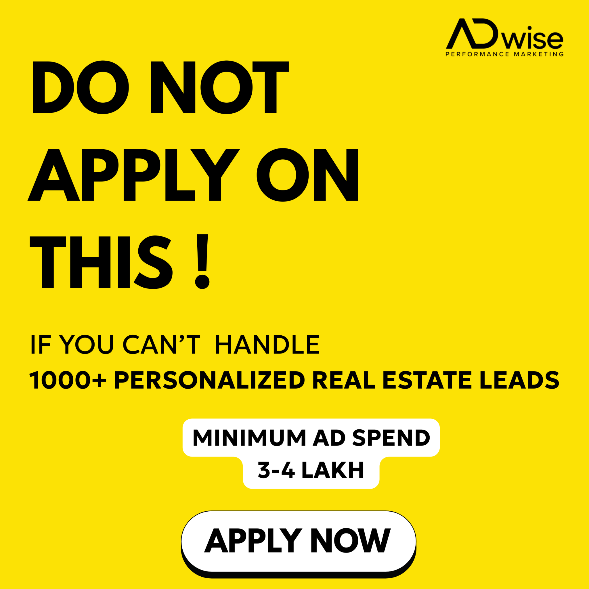 AdWise Performace Marketing Facebook ad: Spending ₹3L+ on Meta Ads? Read This.