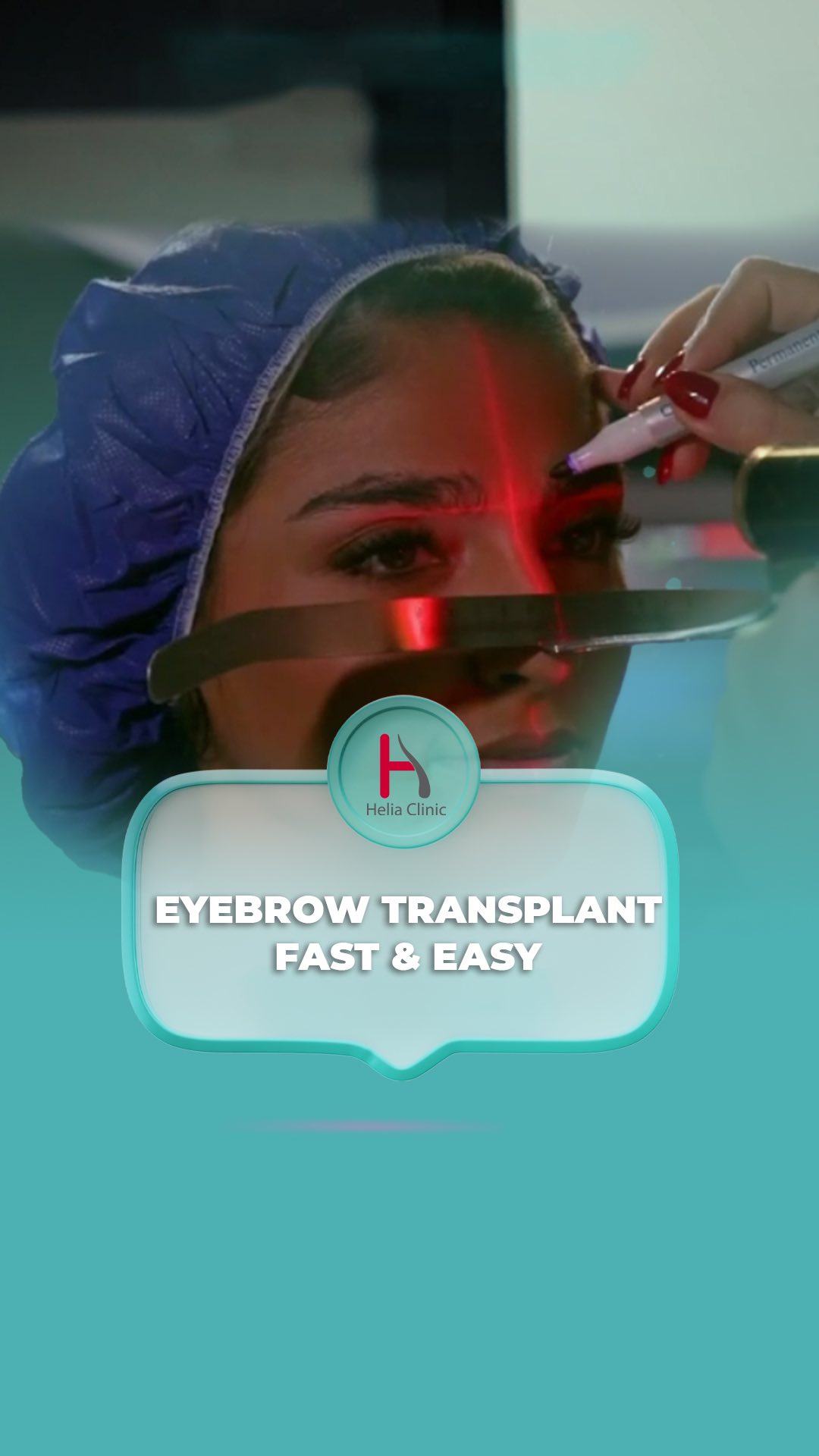 Helia Clinic DUBAI Facebook ad: Dreaming of fuller, natural-looking brows?