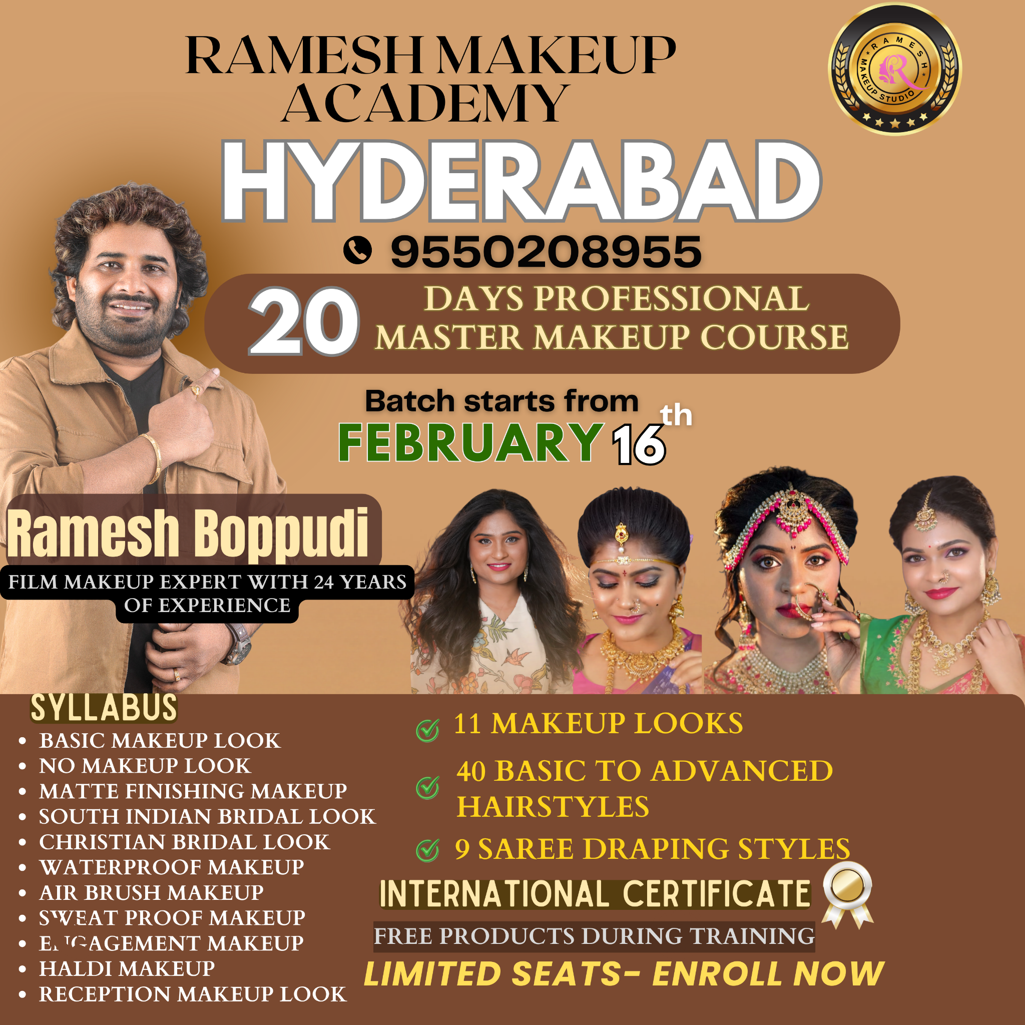Ramesh Makeup Academy Facebook ad
