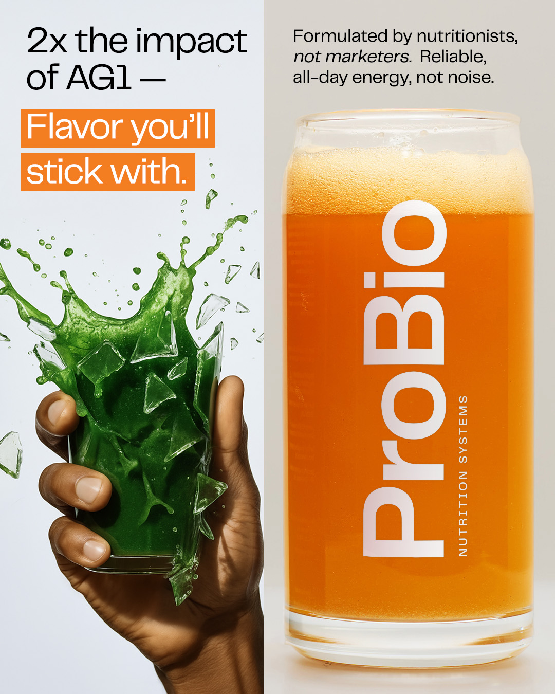 ProBio Nutrition Facebook ad: Better Flavor. Smarter Fuel.