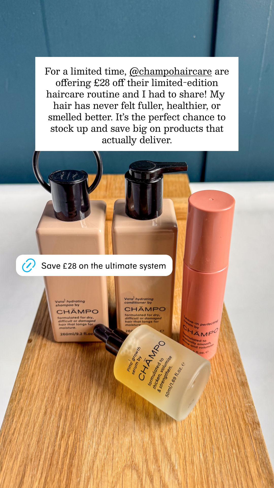 Chāmpo Haircare Facebook ad