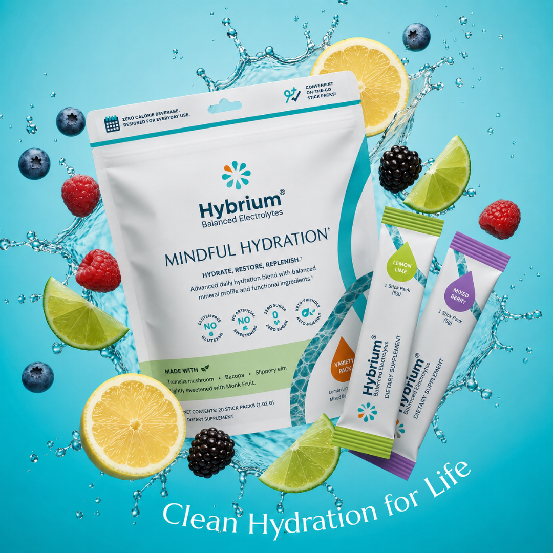 Hybrium Balanced Electrolytes Facebook ad: Try Hybrium for free!