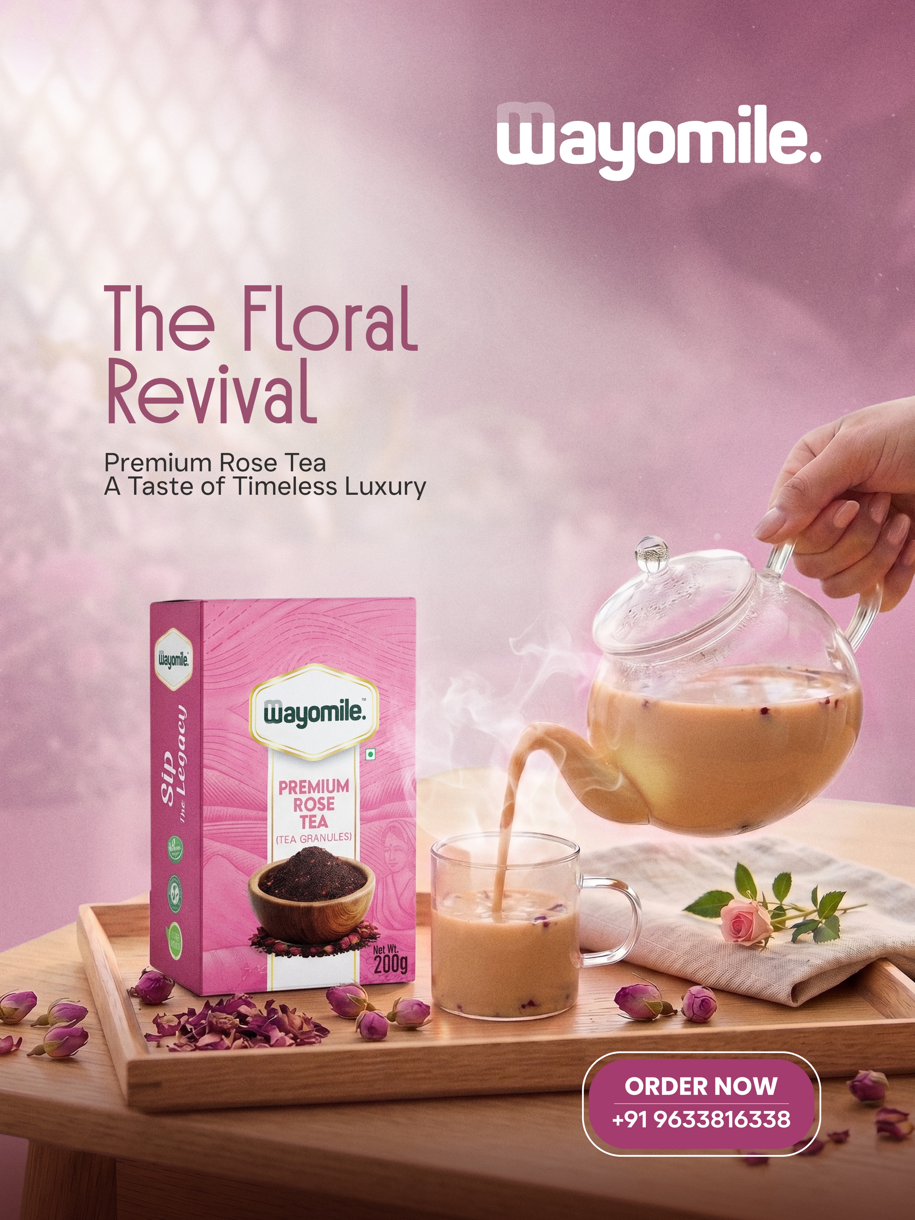 Wayomile Facebook ad: Every sip brings nature back to life.