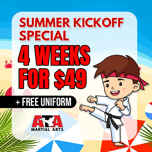 ATA Martial Arts Facebook ad: 4 Weeks of Martial Arts for Just $49