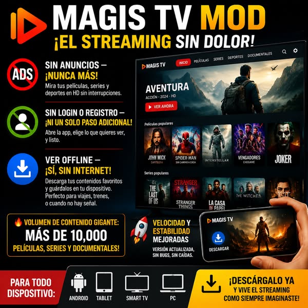 Rebortfrontrend Sebrengflo Facebook ad: ¡Magis TV MOD: películas, series y entretenimiento gratis…