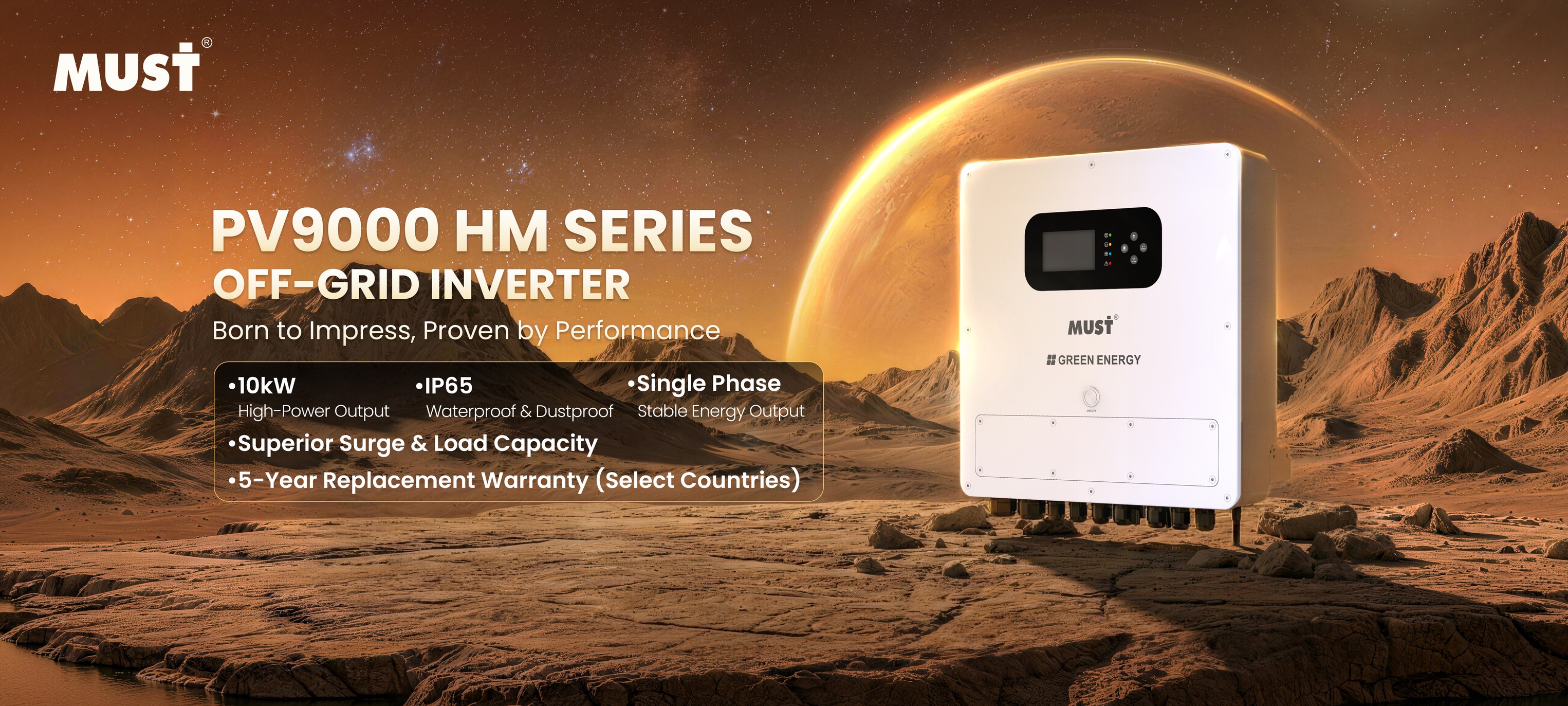 Must Energy Group Facebook ad: The Wait Is Over, MUST PV9000 HM Series…