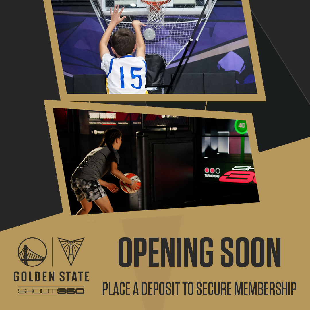 Warriors Basketball Academy Facebook ad: Get better faster with Golden State Shoot 360!