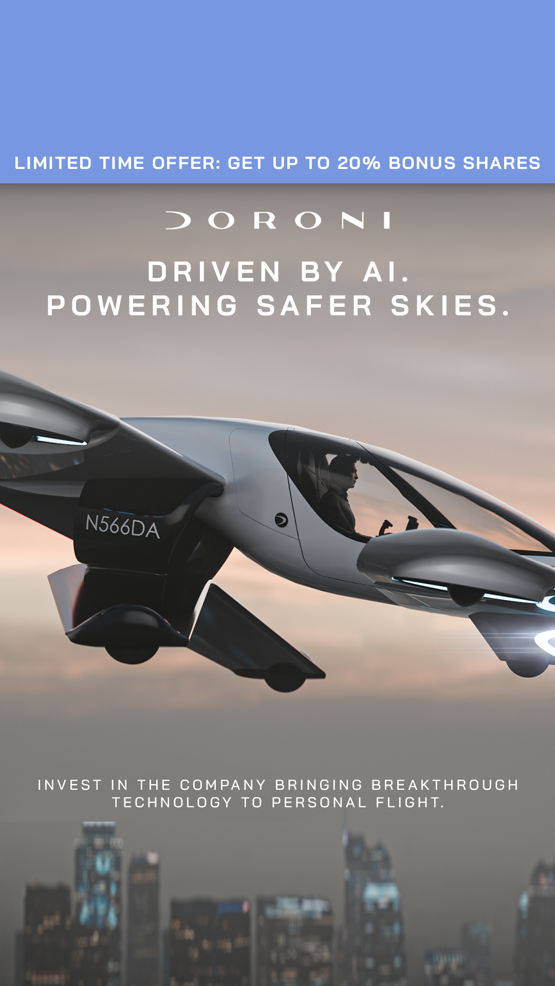 Doroni Aerospace Facebook ad from Apr 29, 2026