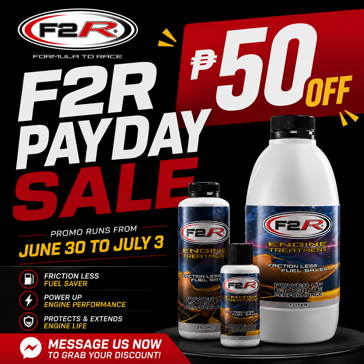 F2R Engine Treatment - Metro Manila Facebook ad