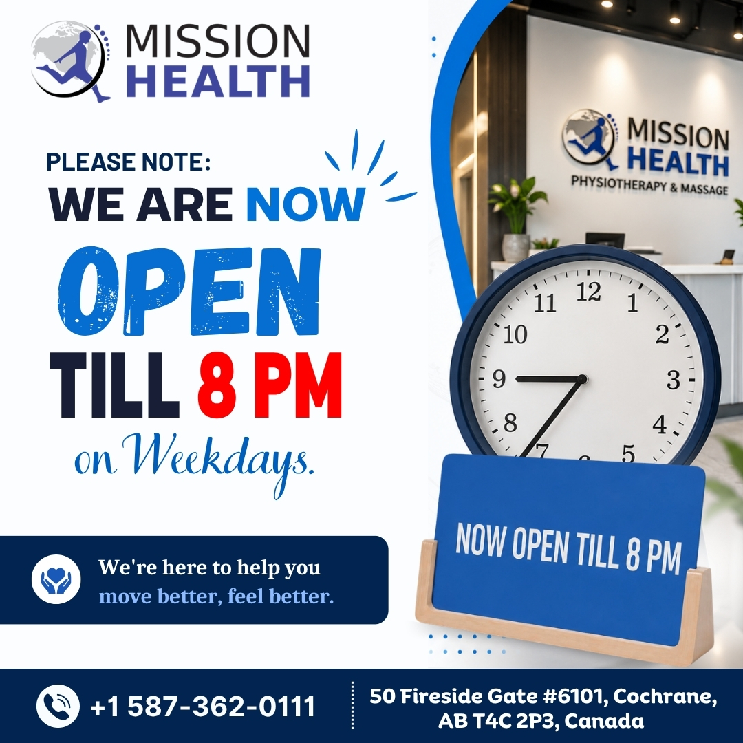 Mission Health Physiotherapy & Massage Facebook ad: Book Online at Mission Health Physiotherapy and Sports Rehab