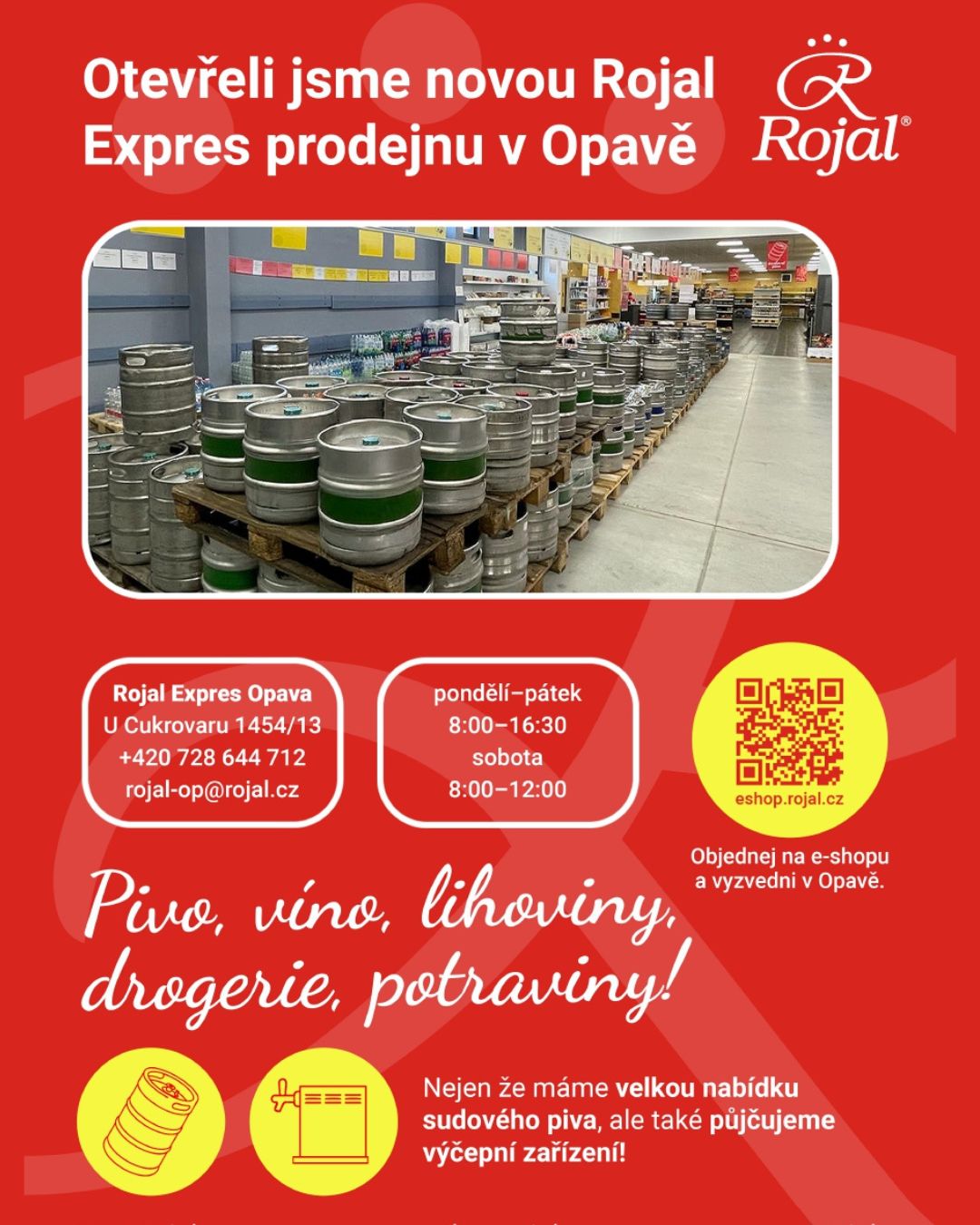 Prodej potravin a nápojů Rojal.cz Facebook ad: Navštiv naši novou prodejnu Rojal Expres v Opavě…