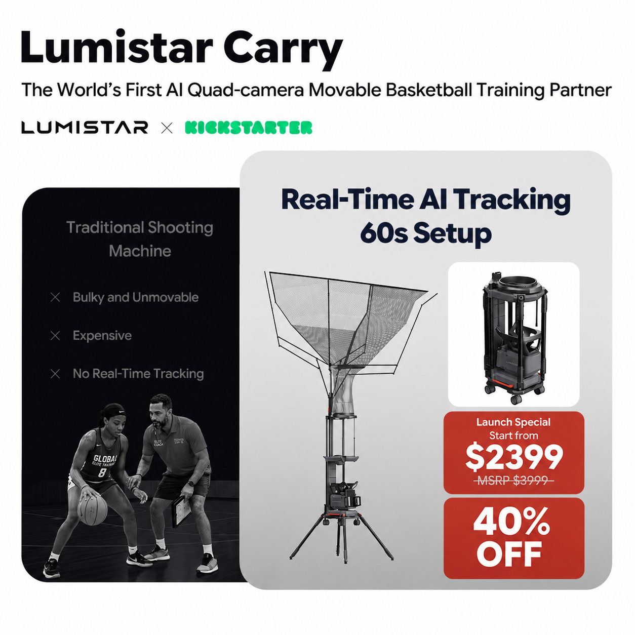 Lumistar Global Facebook ad: Now Live on Kickstarter - Start from $2399, 40% off