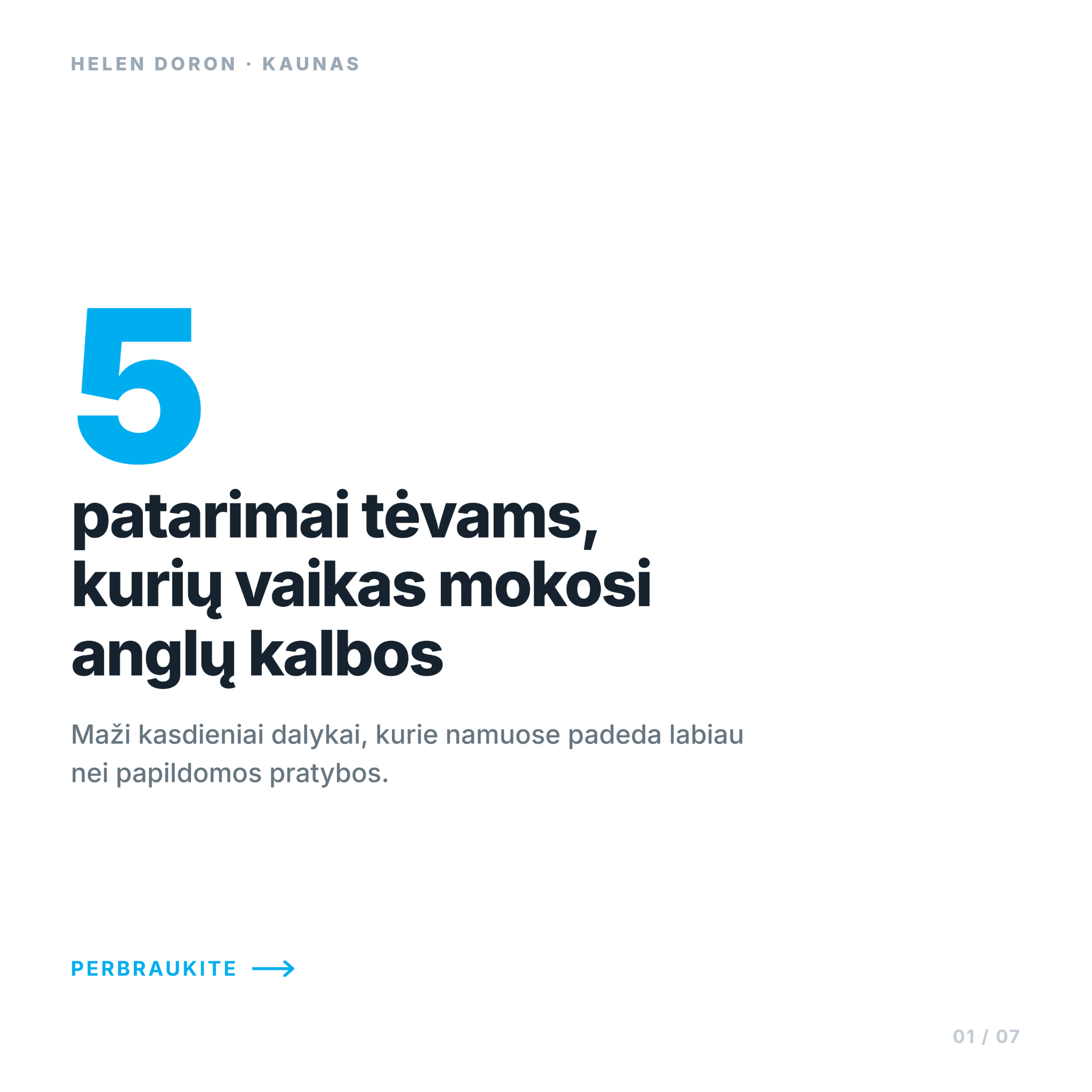 Helen Doron anglų kalbos mokykla - Kaunas Facebook ad: Kaune renkamos rugsėjo grupės.