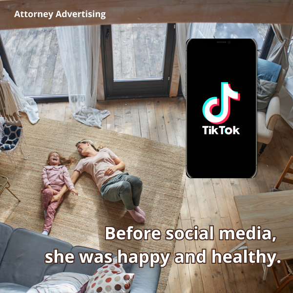 TikTok Addiction Lawyers Facebook ad from Mar 26, 2026
