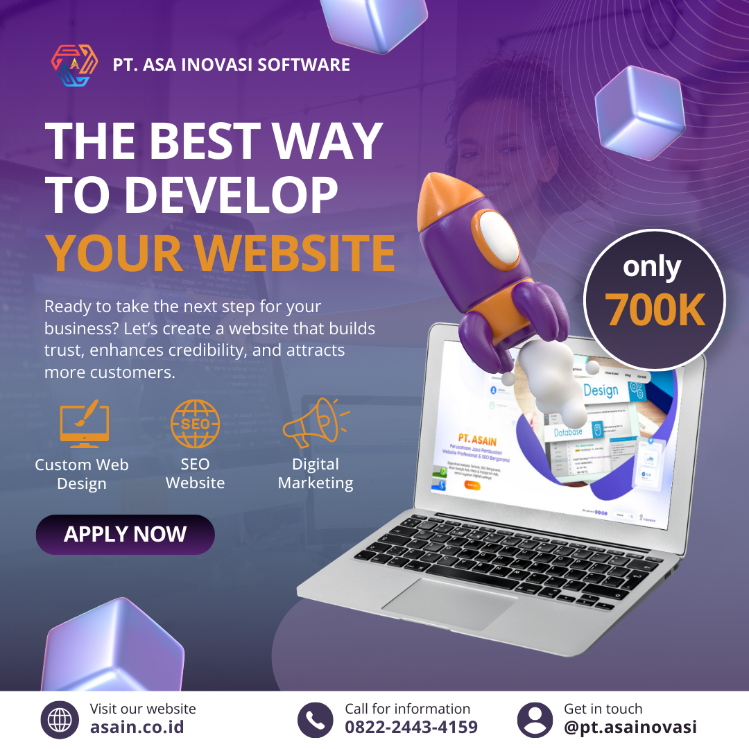 ASAIN Digital Agency Facebook ad: Bangun website profesional untuk bisnis Anda mulai hanya…