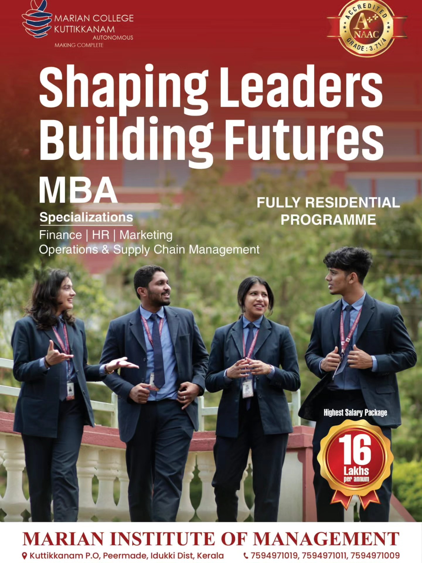 Marian Institute of Management Facebook ad: MBA ADMISSION STARTED - 2026