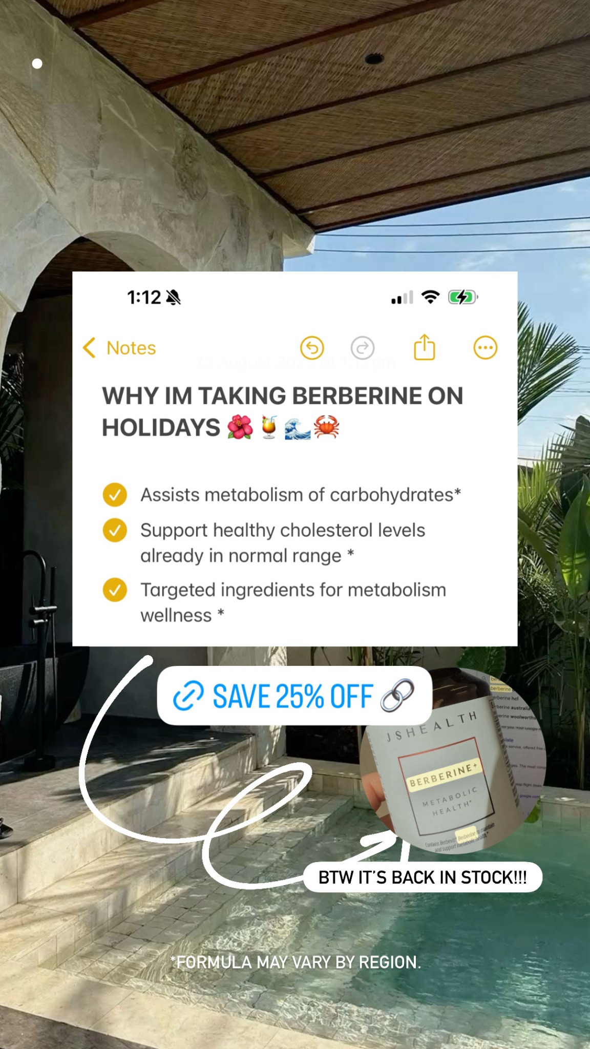 JSHealth Vitamins Berberine+ Facebook ad