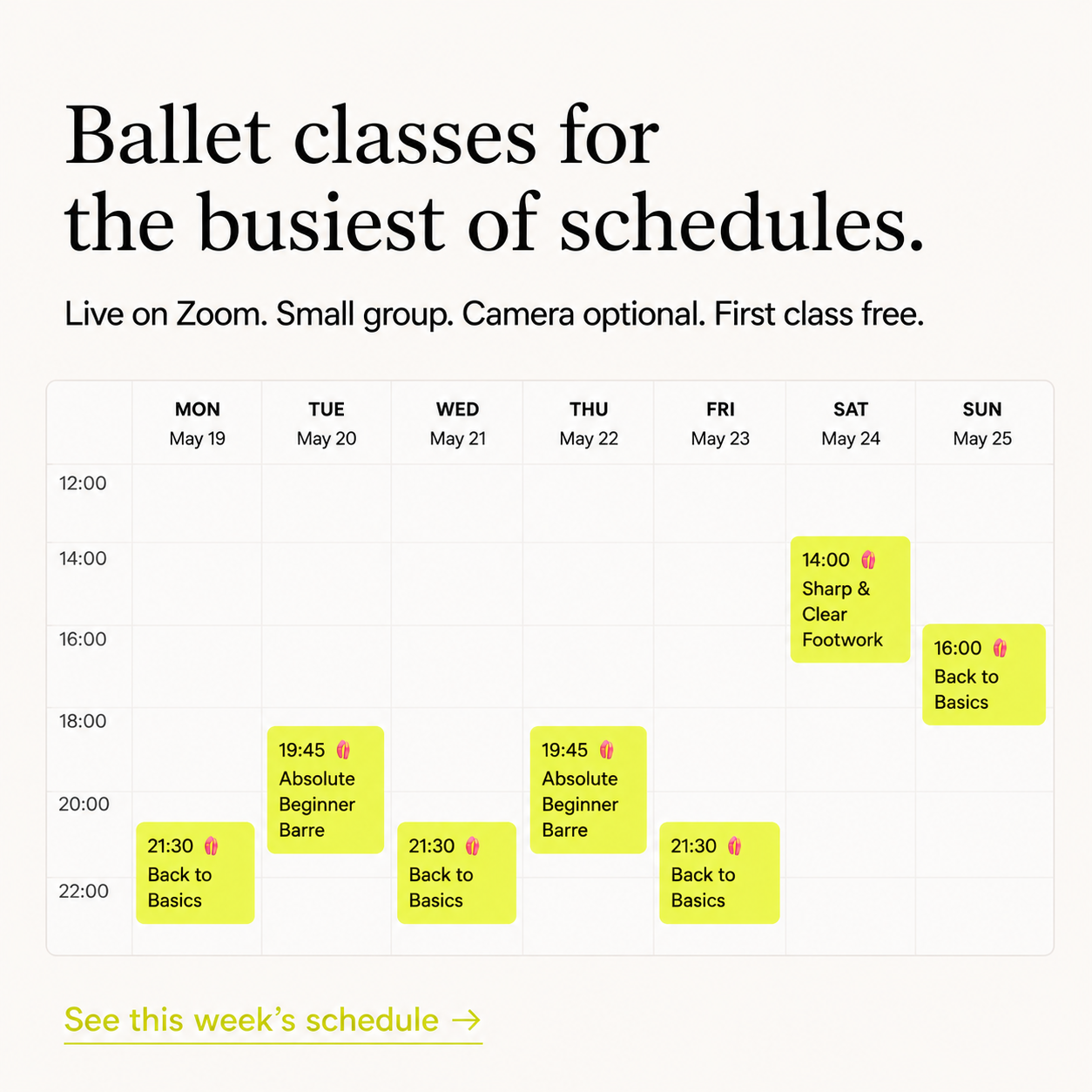 Dance Masterclass Facebook ad